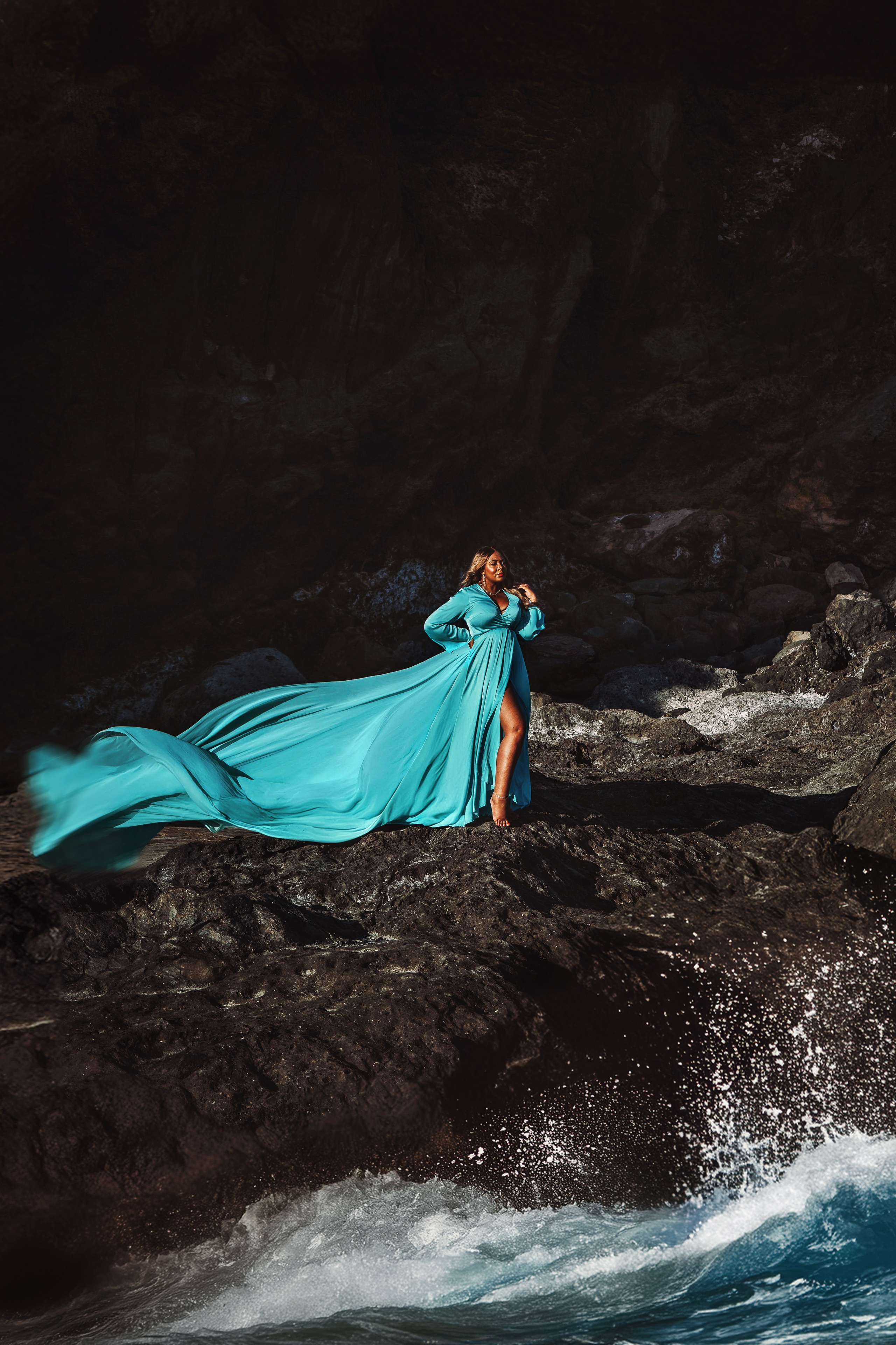 Sesión con vestido volador en Tenerife. Fotógrafa de familias, bodas, comuniones, newborn, premamá en Tenerife | Sesiones con vestidos voladores | Tania Bonnet