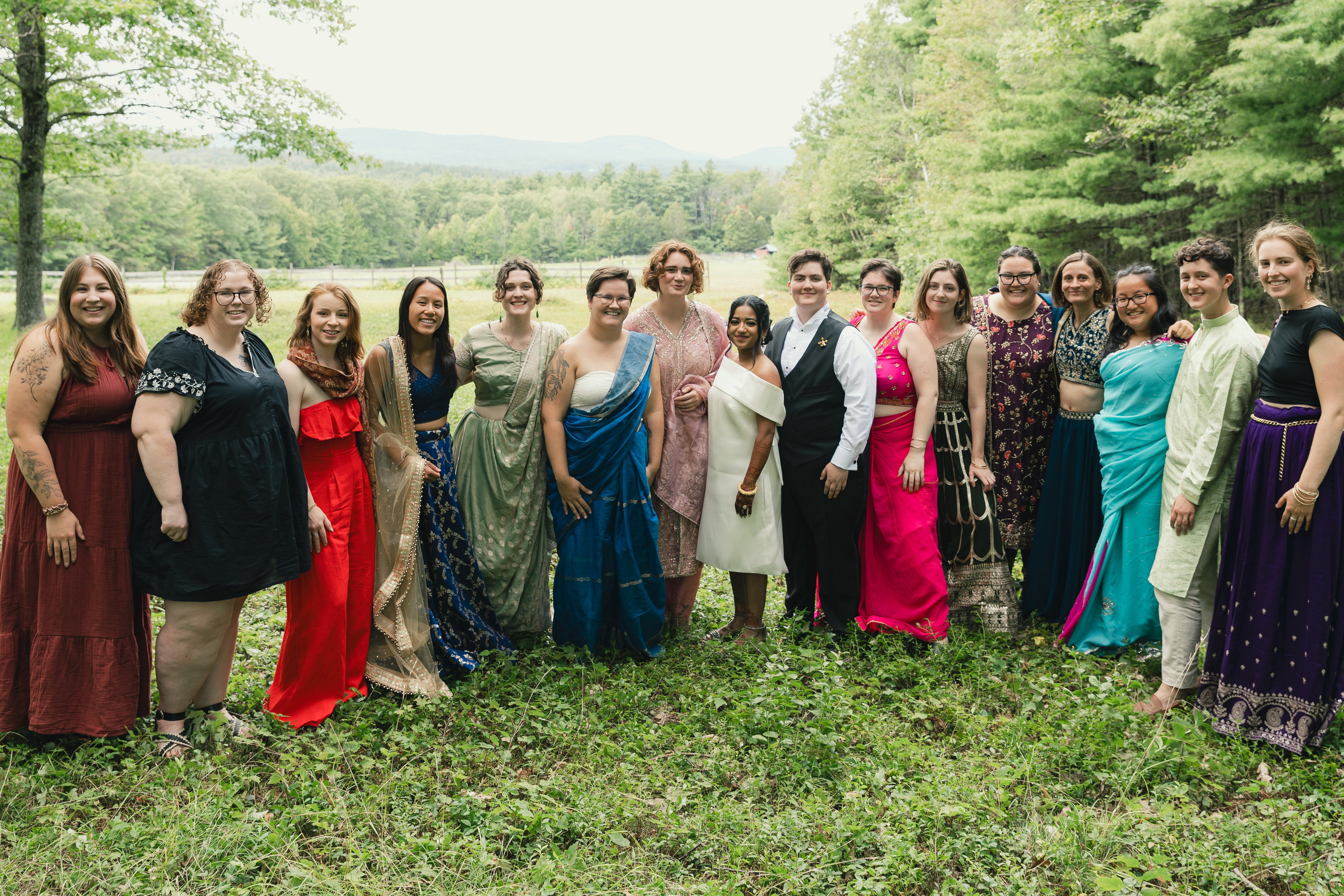 Two-Bride Multicultural Wedding in New Hampshire | Haldi & Nikah