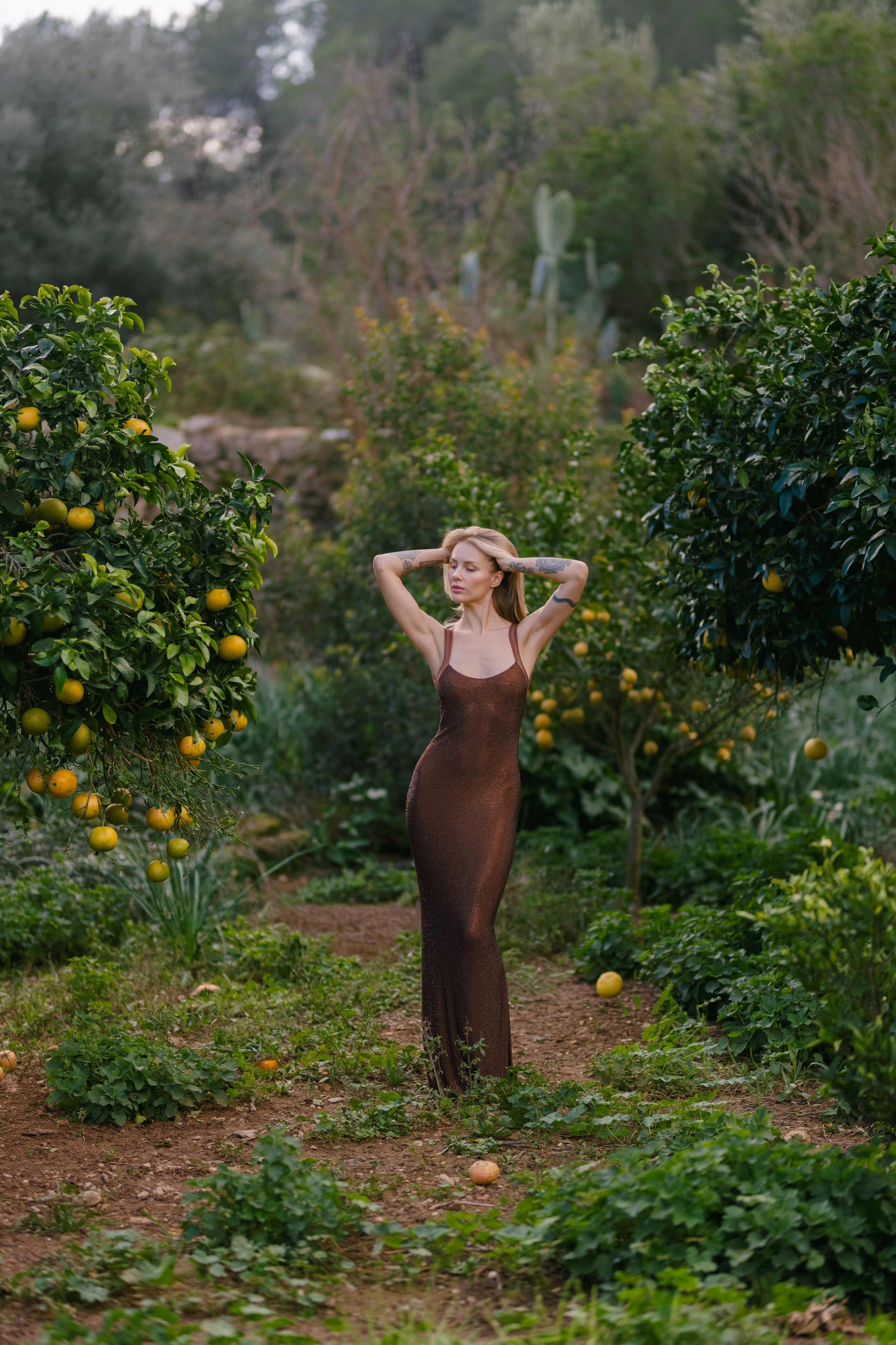 Katya in the village. Photographer in Mallorca