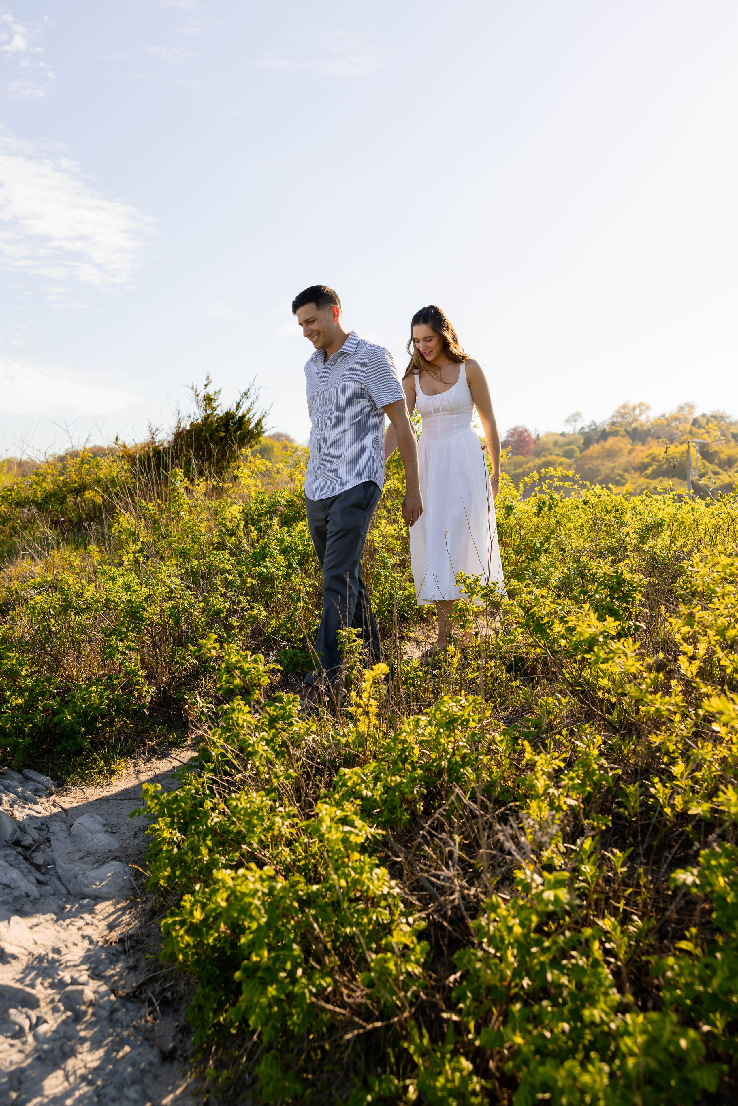 Bella & Nick — Sunset Engagement. Rhode Island Wedding Photographer Tati Simpson