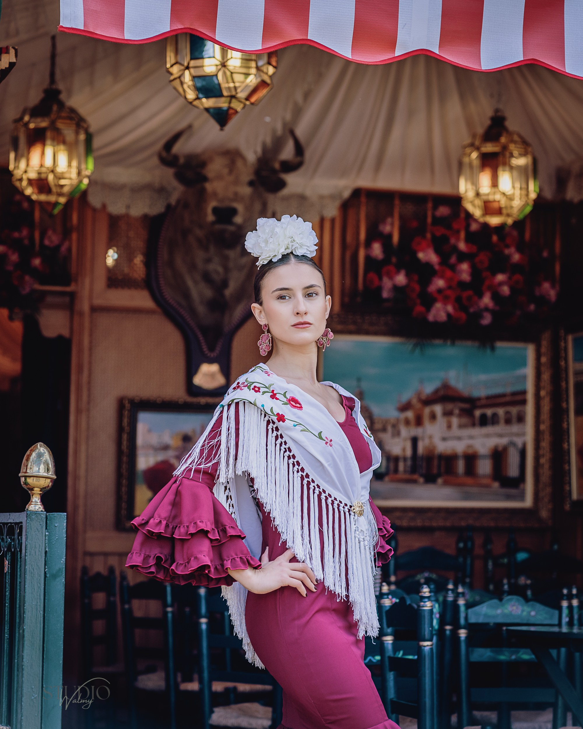 Sesión de fotos en feria de Abril de Sevilla. Inicio