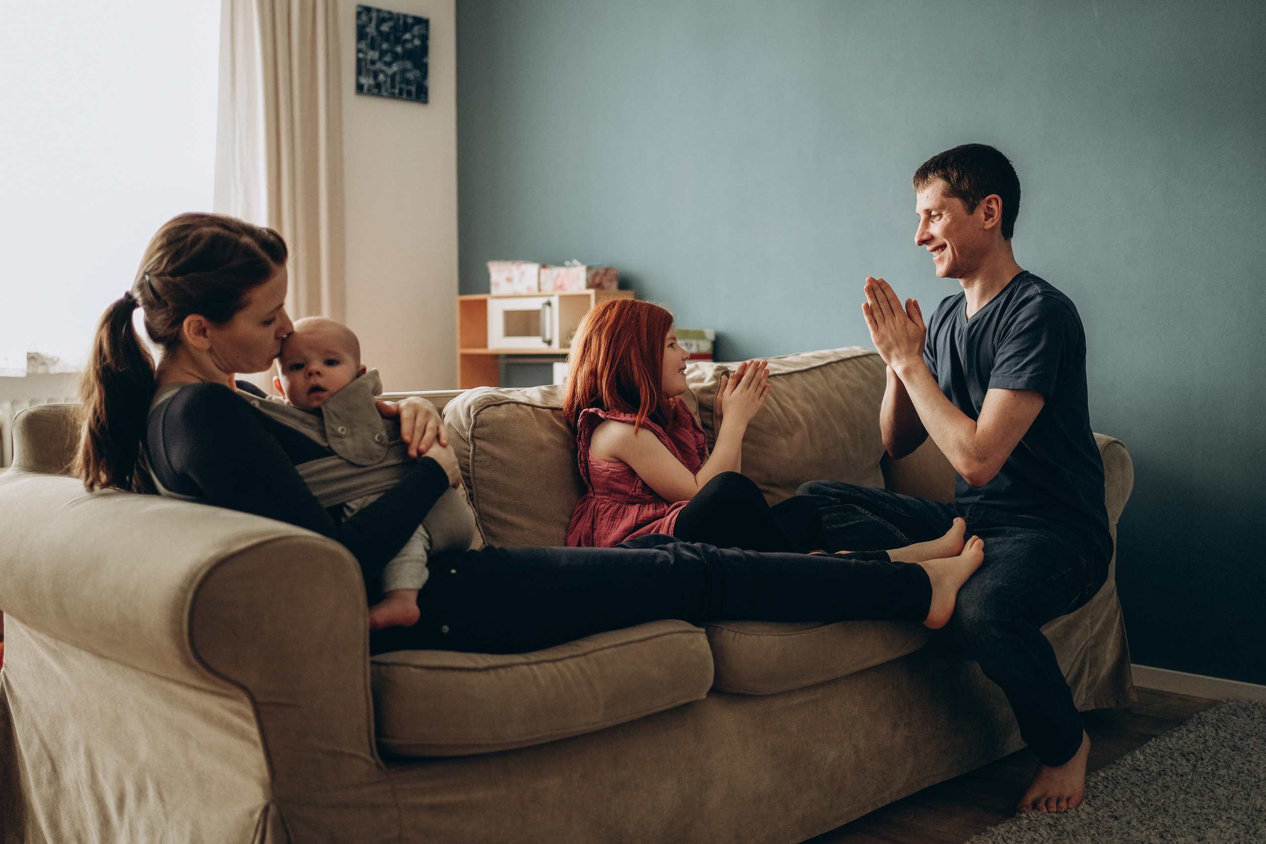Familienshooting Zuhause in Nürnberg. Fotoshooting in Nürnberg und Fürth