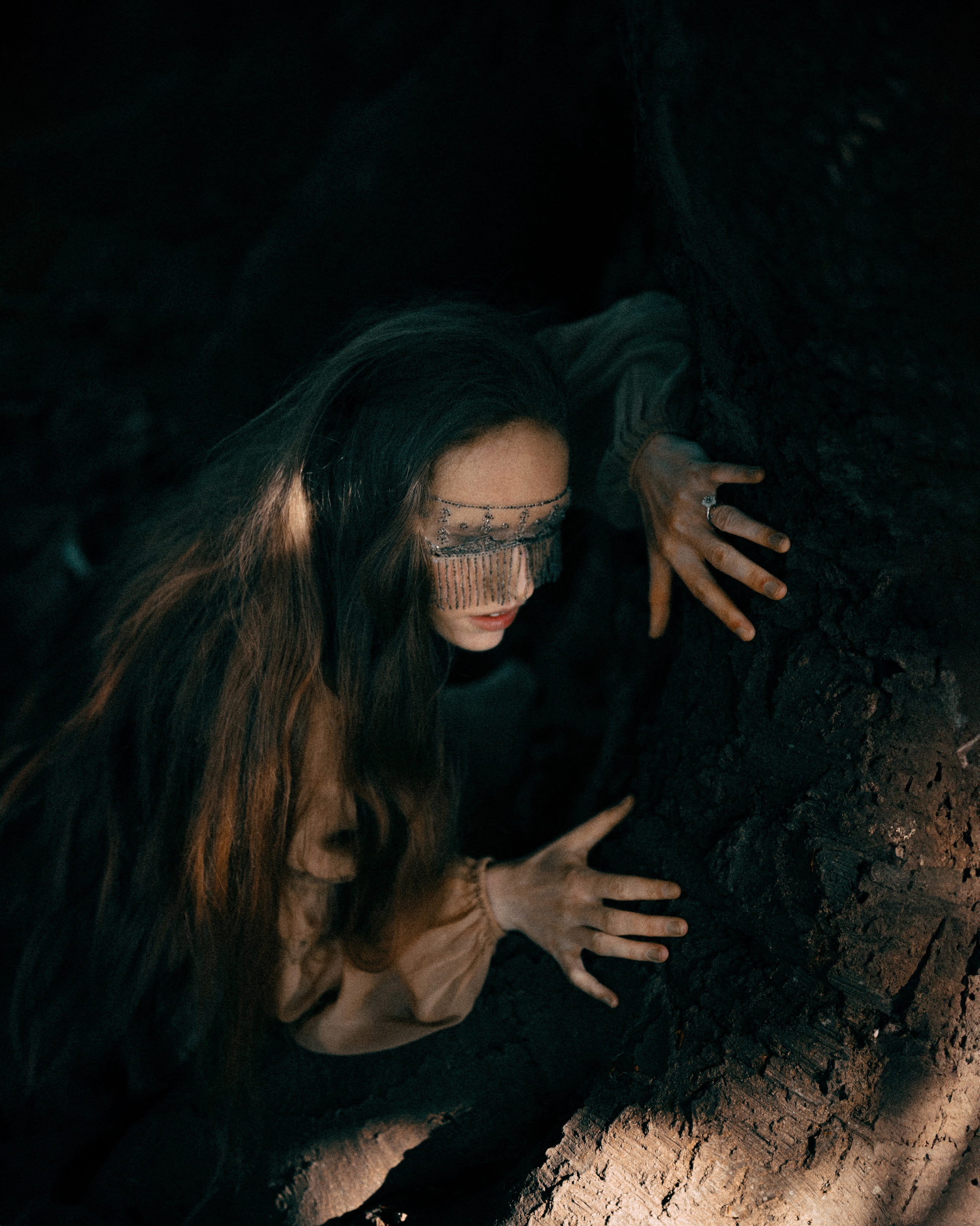 Fantasy Photoshoot in a Medieval Castle in ethereal light. Moth & Moss Photography