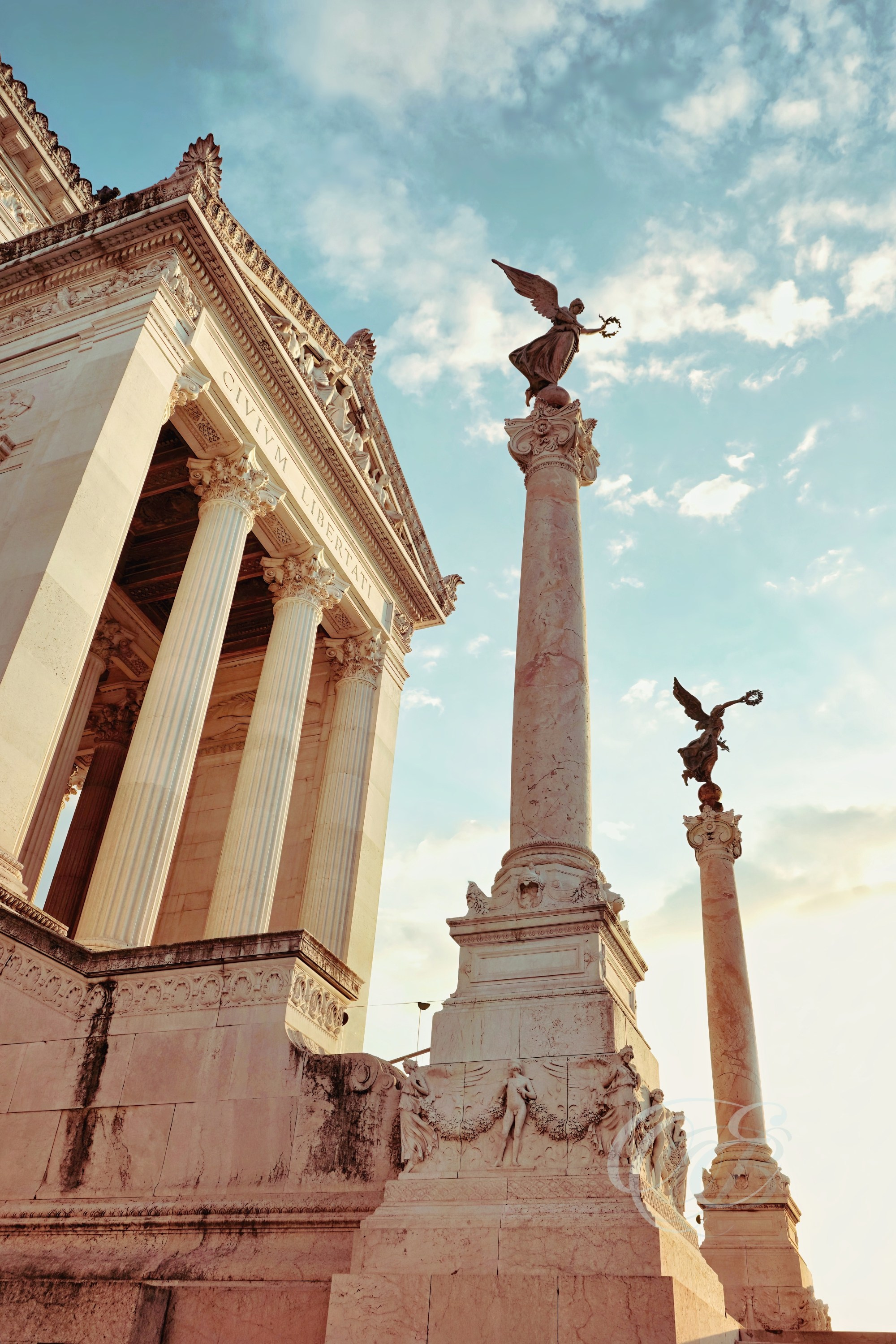 Rome Italy - Victor Emmanuel II Monument  Angels of Glory - Eduardo Bartoli Fine Art Photography - Angels of Glory at the Victor Emmanuel II Monument in Rome, Italy – fine art photography by Eduardo Bartoli.