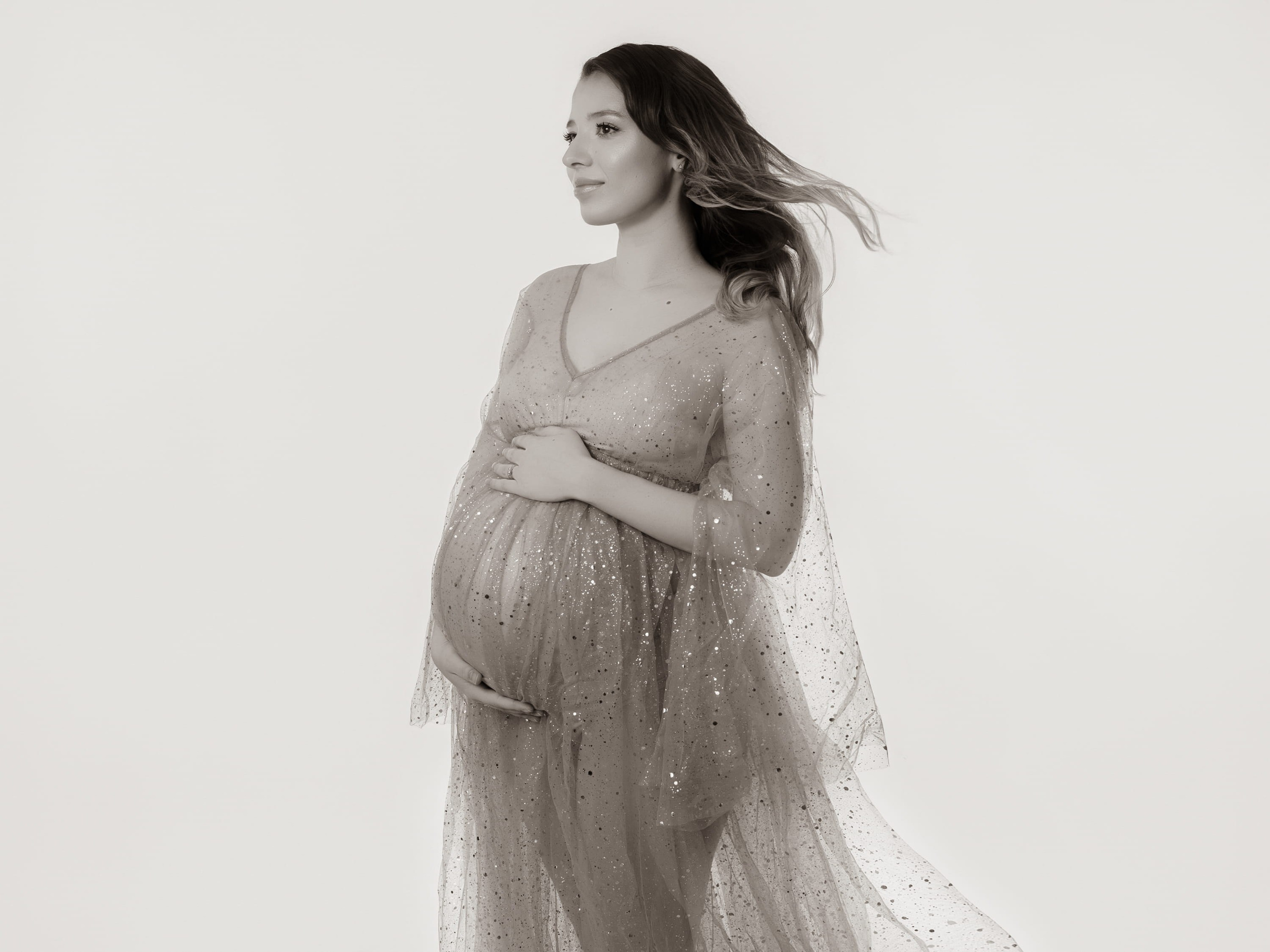 Elegant Studio Maternity Photography in Rotterdam