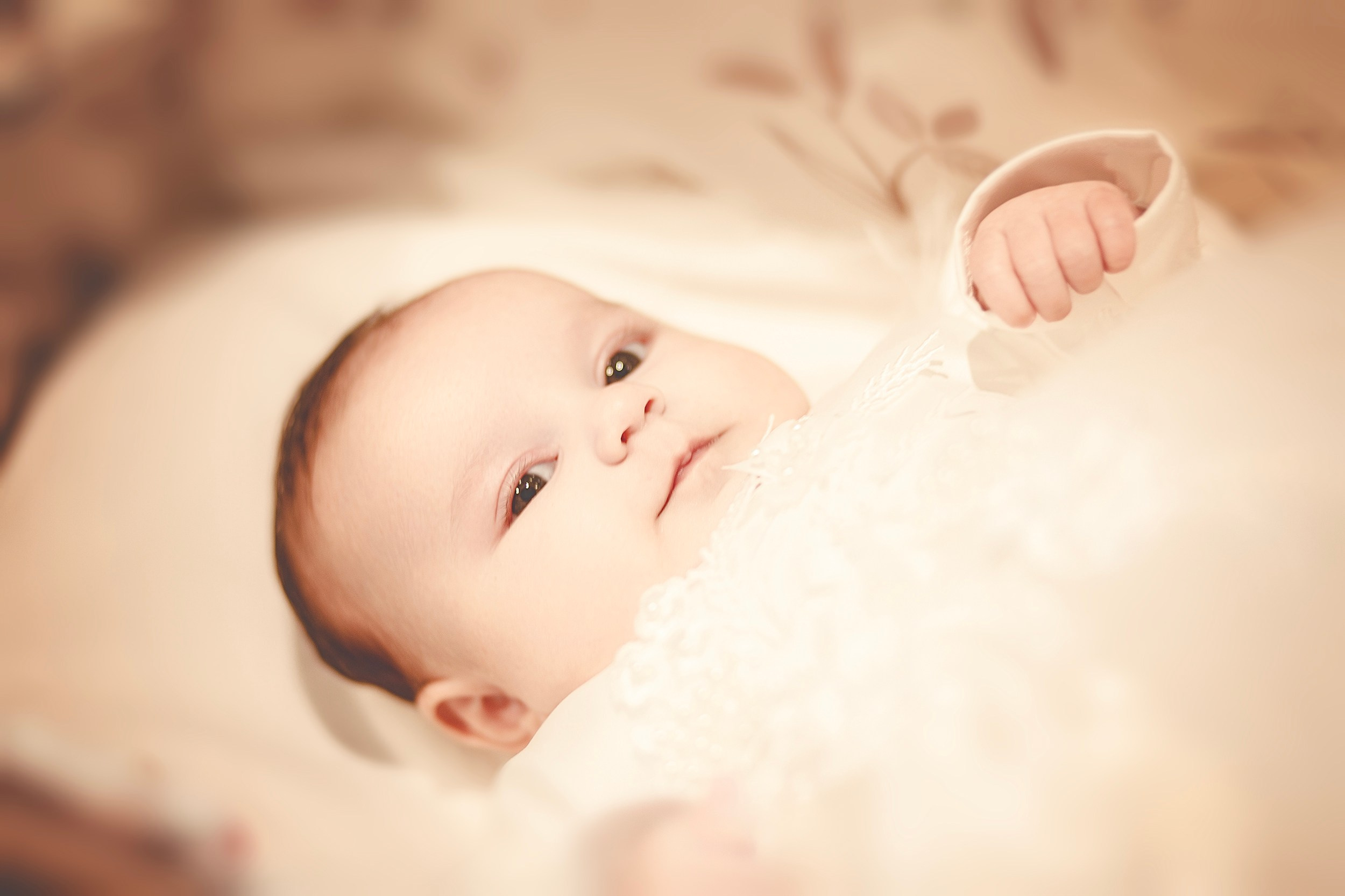 Baby portrait during christening photography session in Ireland