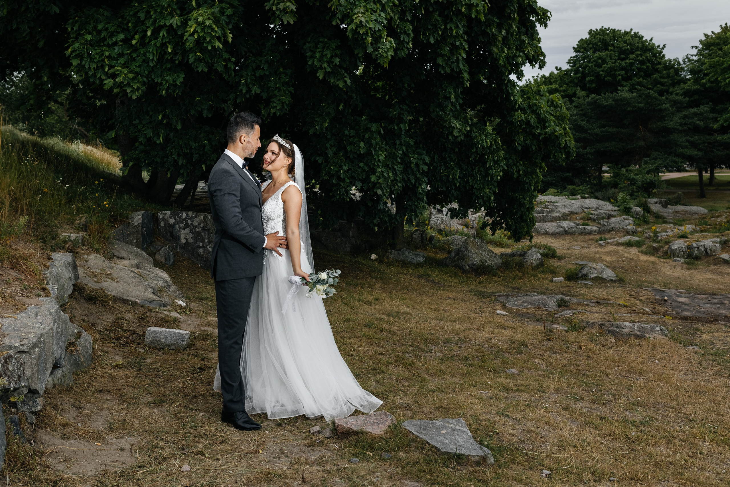 Häätarina Kaivopuistossa. Valokuvaaja Lahti, Helsinki Elena Salonen