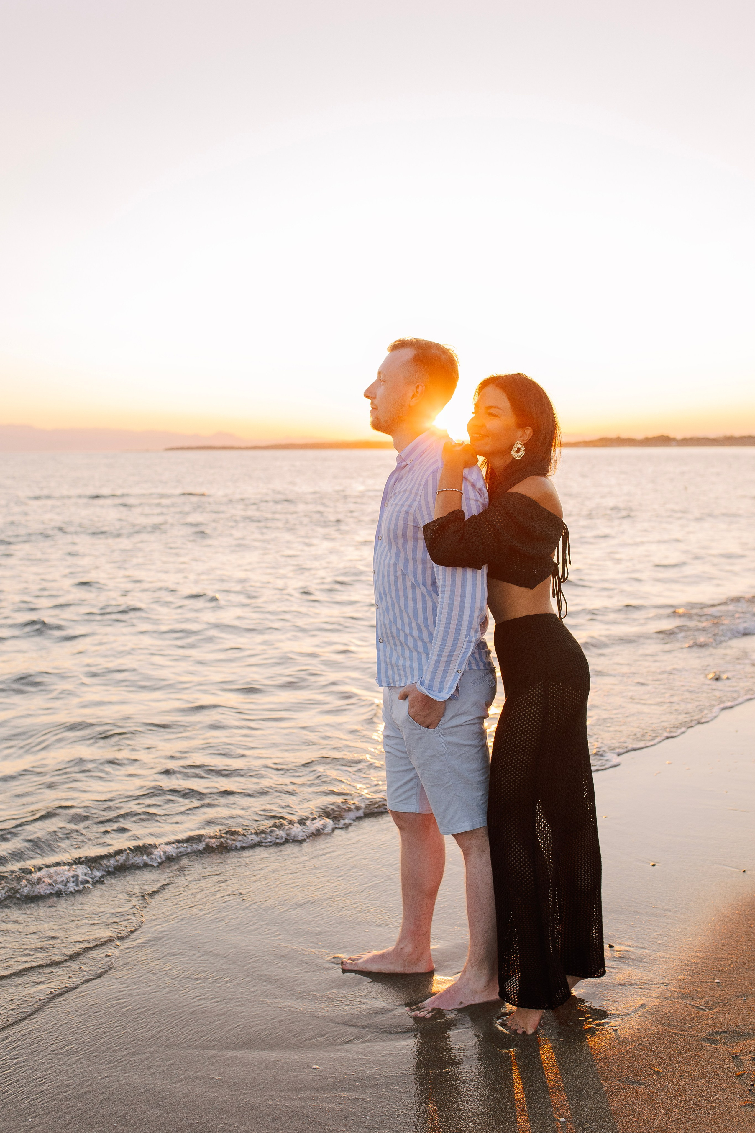 Aesthetic Couple Photoshoot Side Beach | Sunset Vibes. Professional Photographer in Alanya, Side, Belek, Antalya. Turkiye