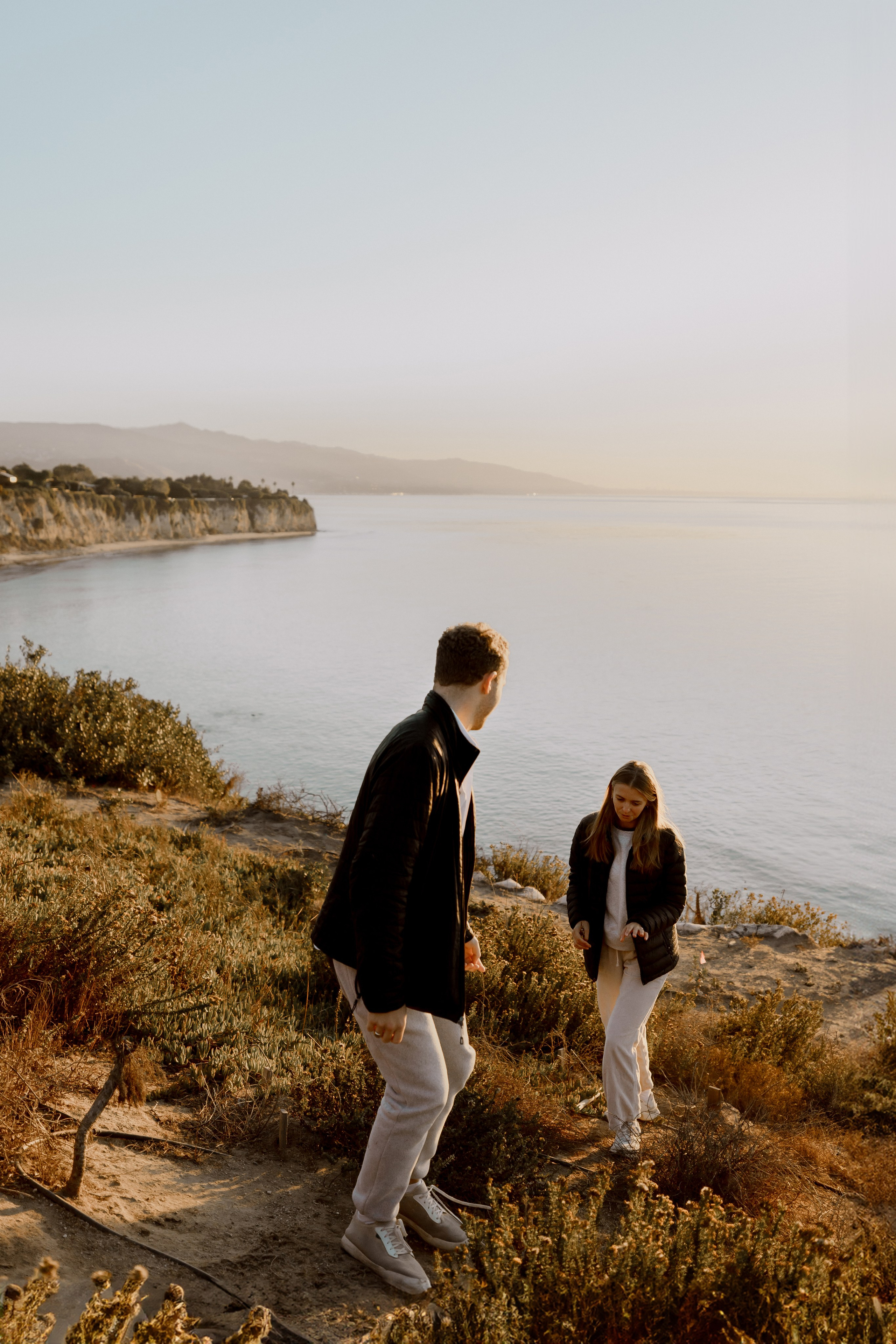 Surprise Proposal at Sunrise at Point Dume, Malibu | Taya Frank. Southern California Family and Couple Photographer