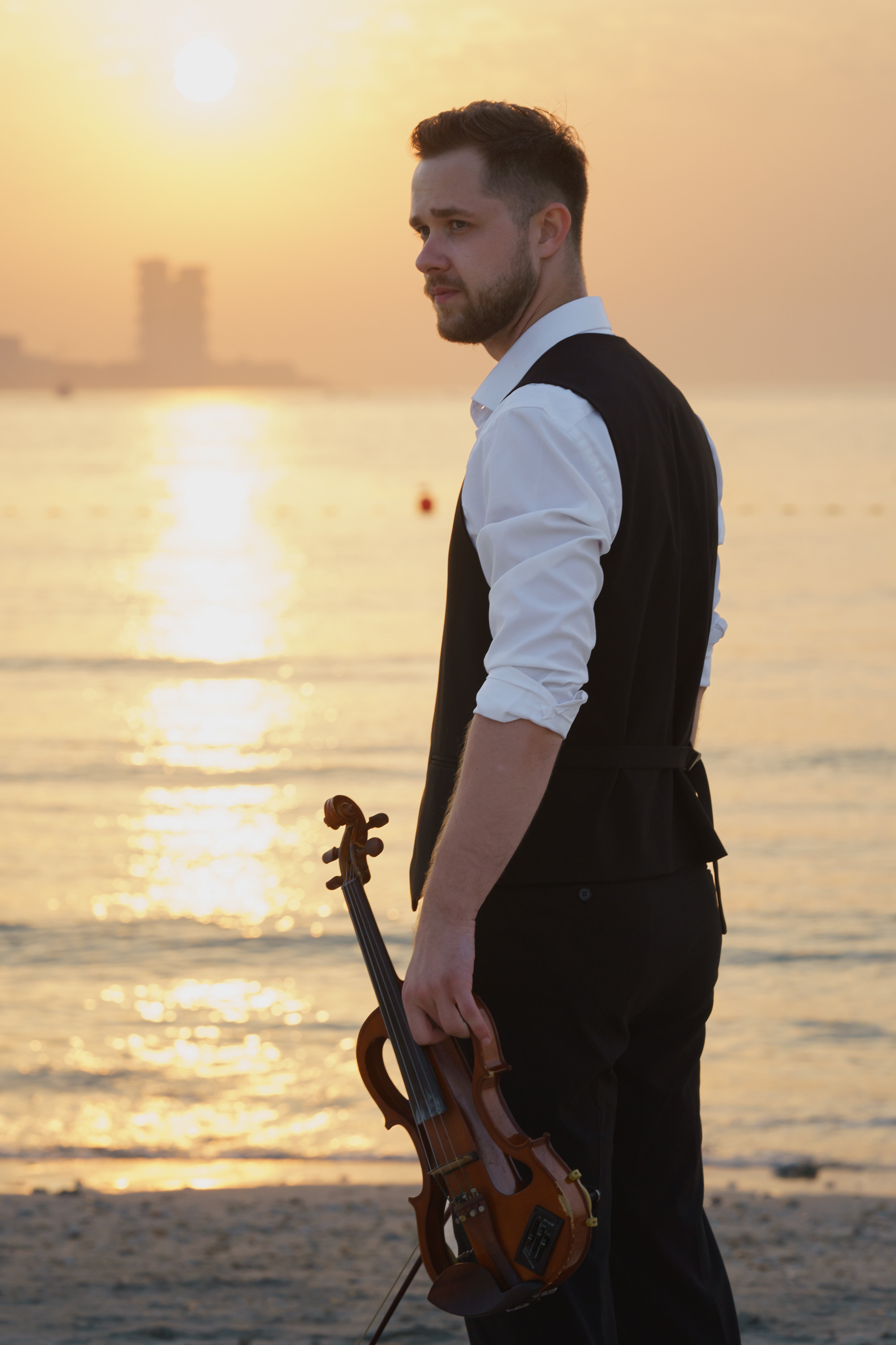 Photoshoot for music posters. Sunset. Tatiana Smirnova — Photographer