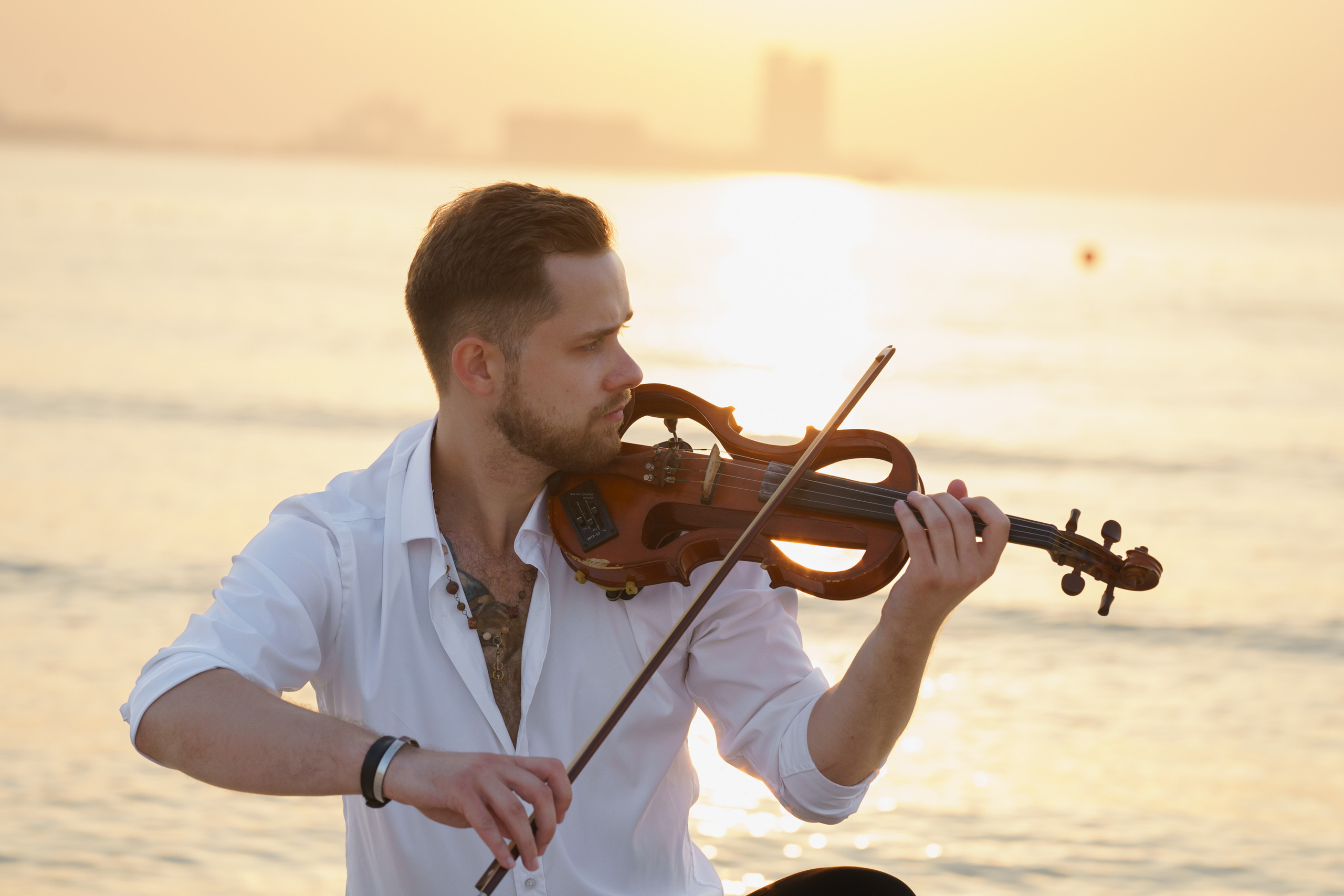 Photoshoot for music posters. Sunset. Tatiana Smirnova — Photographer