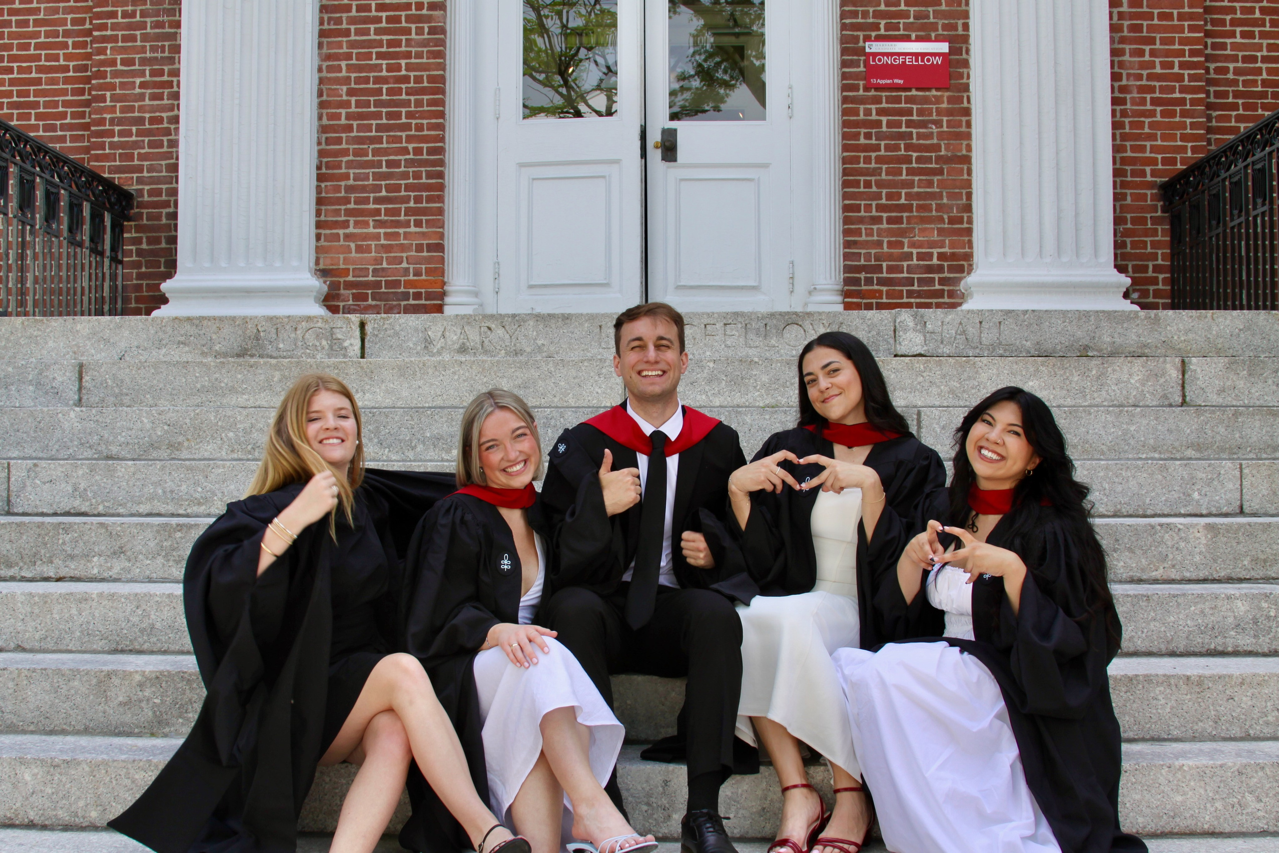 Masters graduation with Talia (group shoot). Kelly Sang, graduation and portrait photographer in Boston
