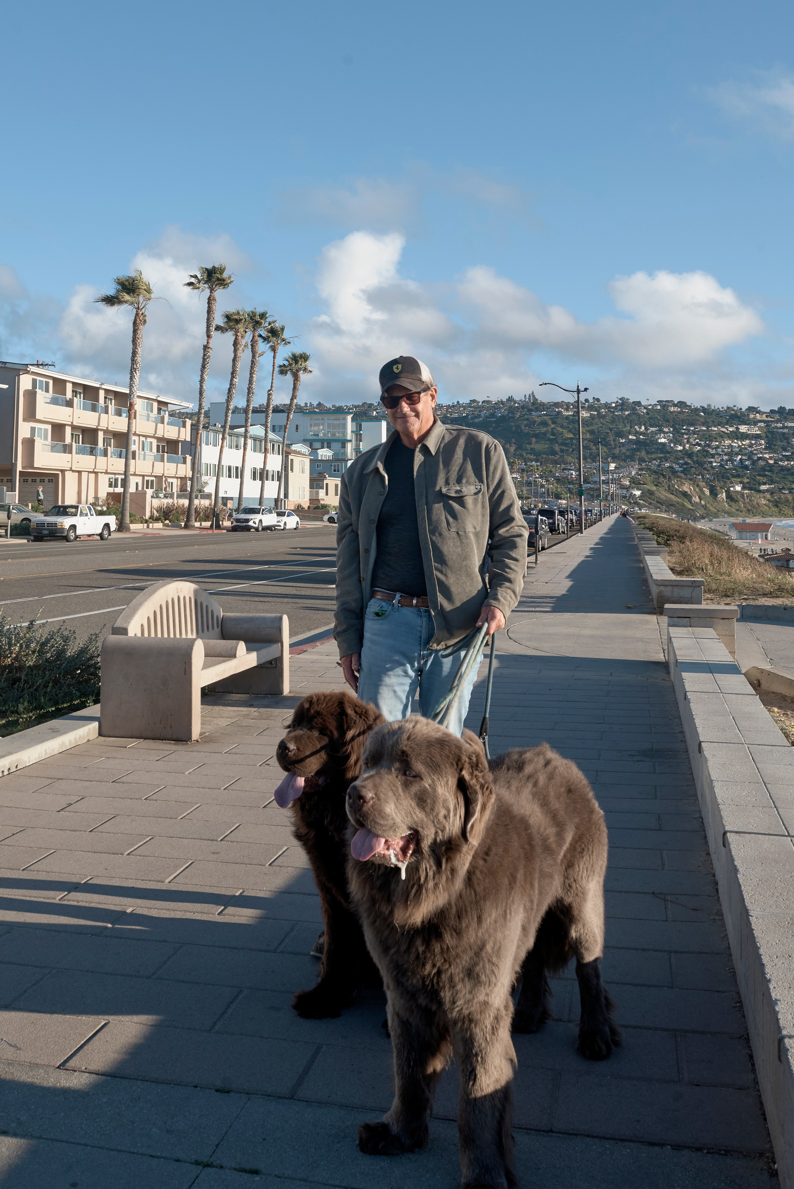 Stylish dog and owner portrait photographed in natural light in South Bay Los Angeles