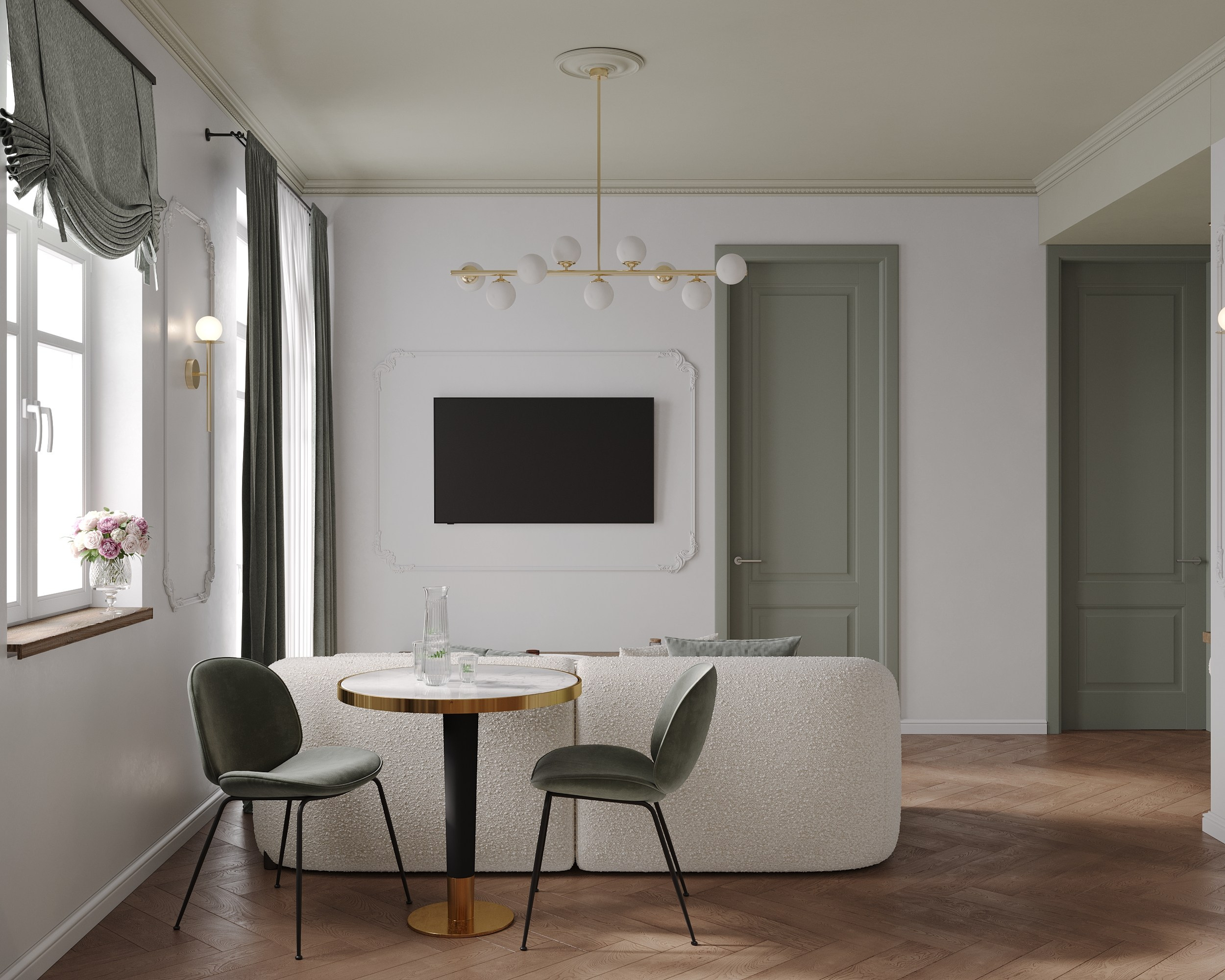 Flat of Gediminas. Simple Archs — high quality visualizations for your interior projects