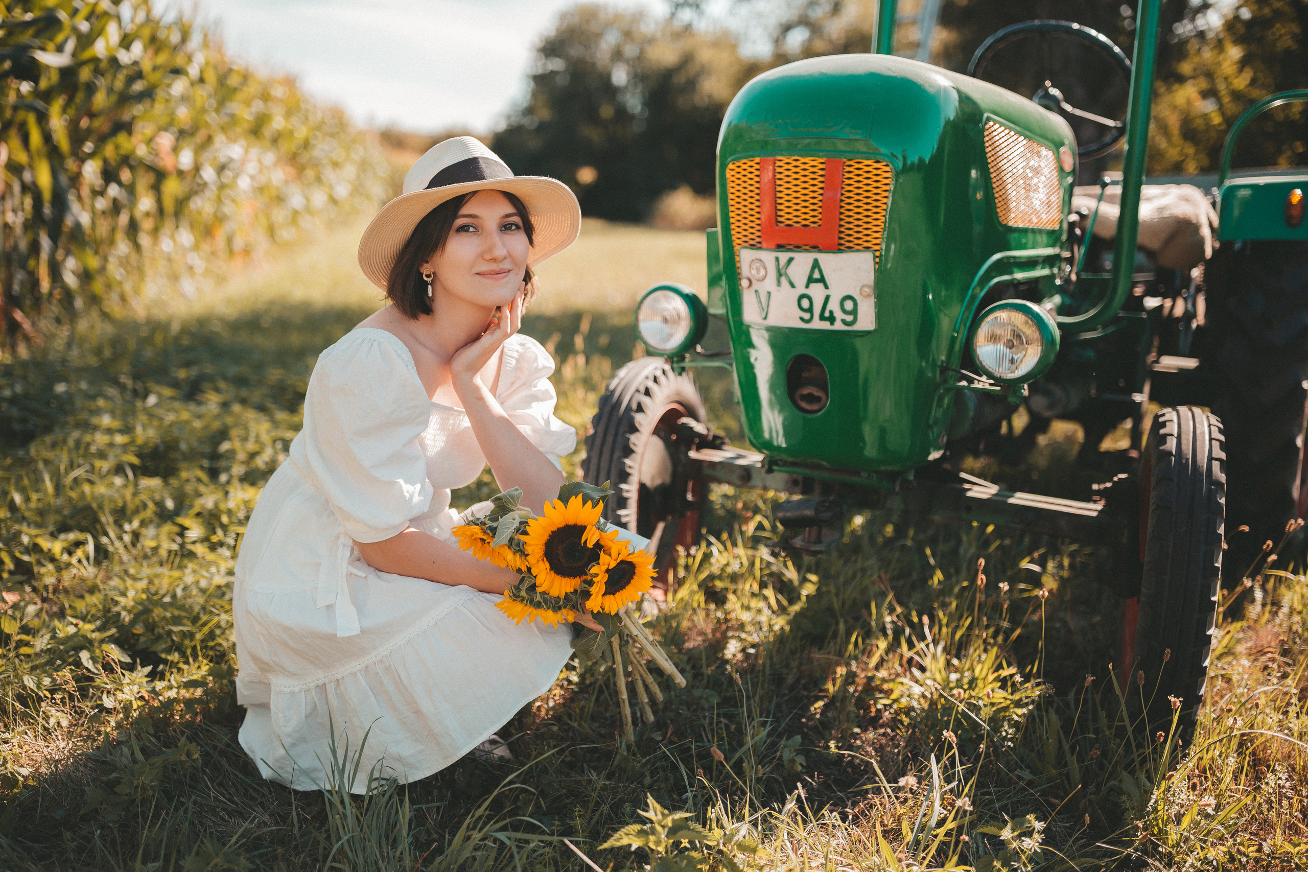 Fotoshooting mit Sonnenblumen. Maria Chistyakovа — Fotografin in Karlsruhe, Baden-Baden und Umgebung