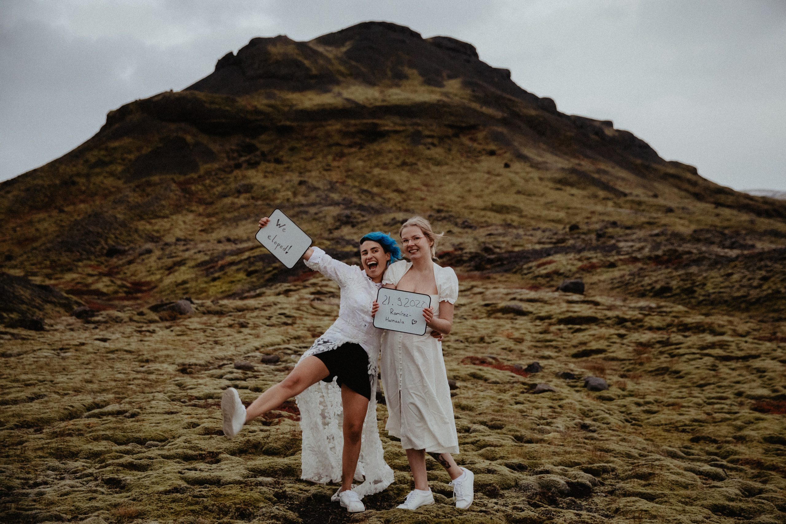 LGBT elopement in Iceland. Iceland elopement photographer & videographer