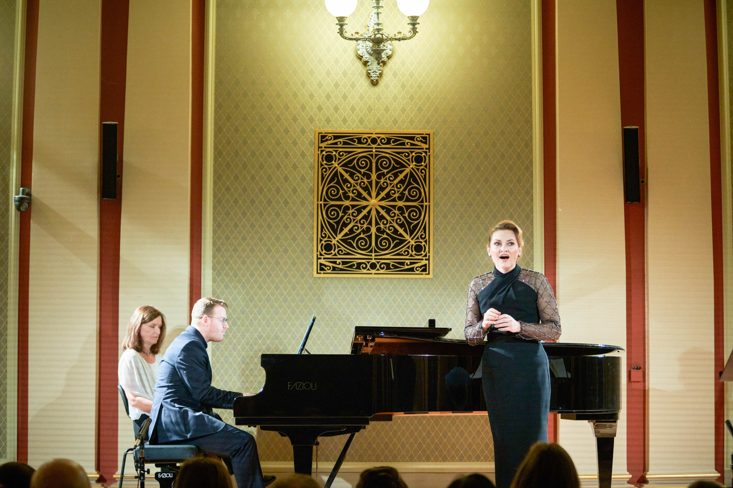 Live performance imagery of Duo Atlantis during their Rudolfinum performance.