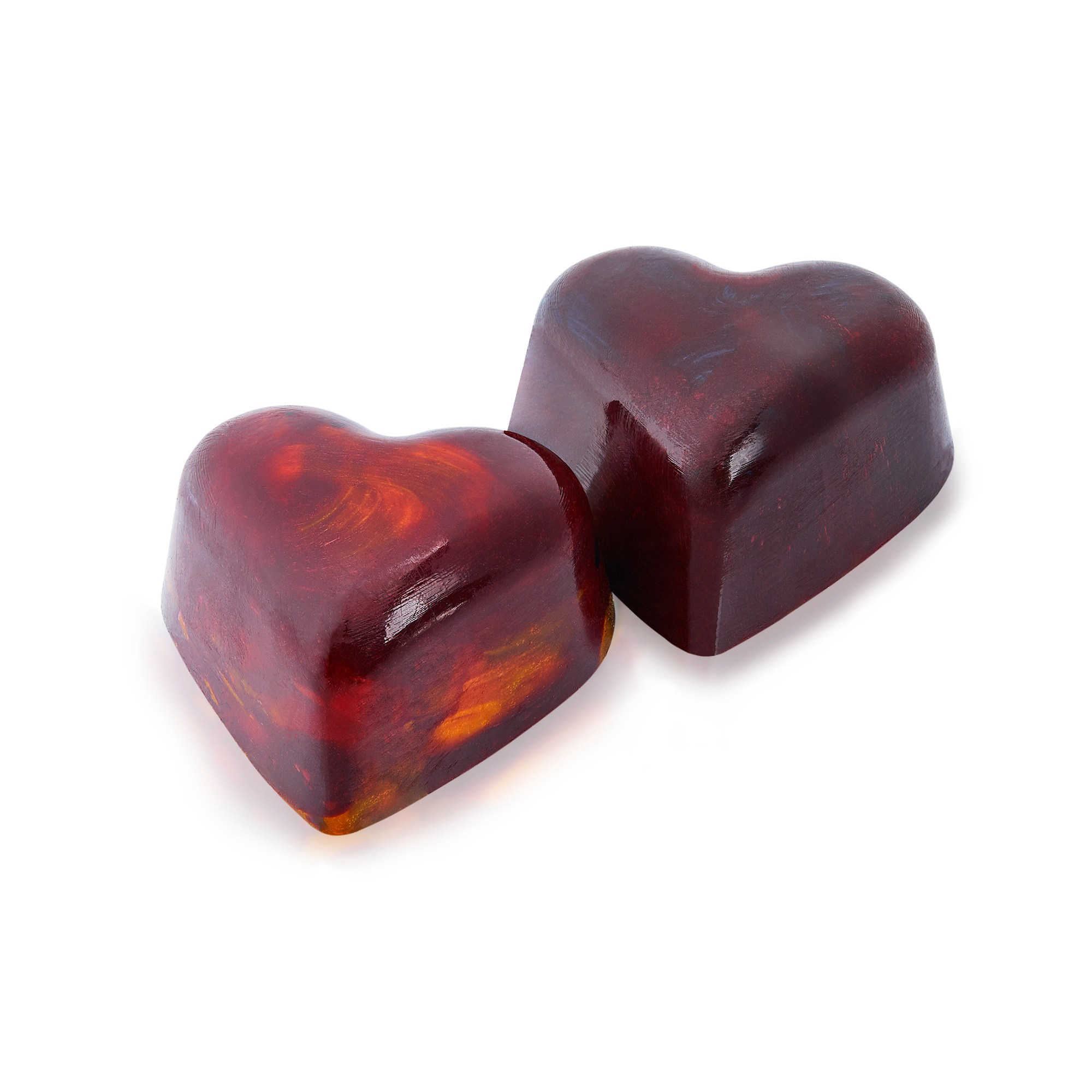 Artisan handmade chocolate candies by Shokomille, premium product photography on a white background, photographed by Roman Djuzev.