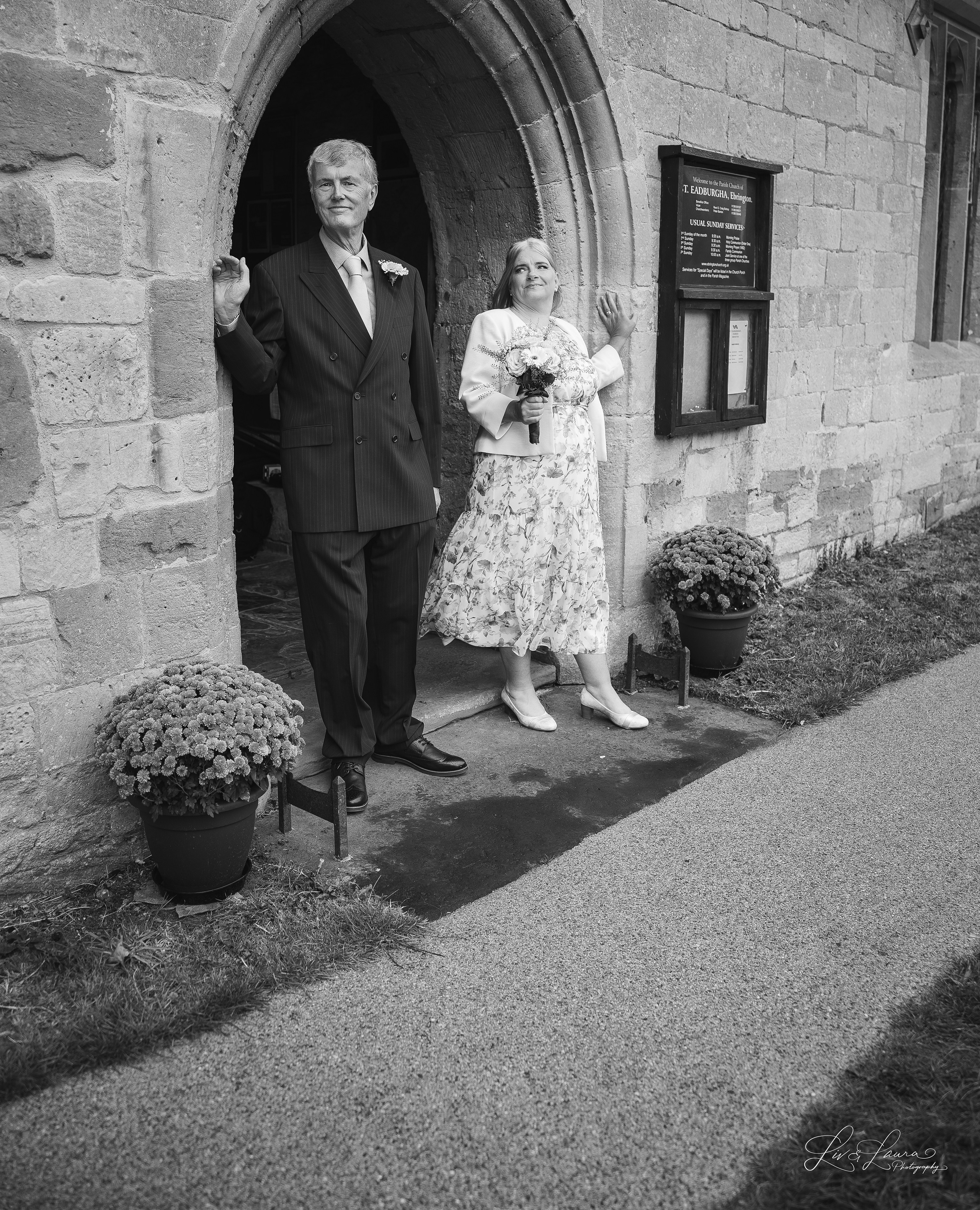 Church Wedding. Wedding and boudoir photography by Liv and Laura