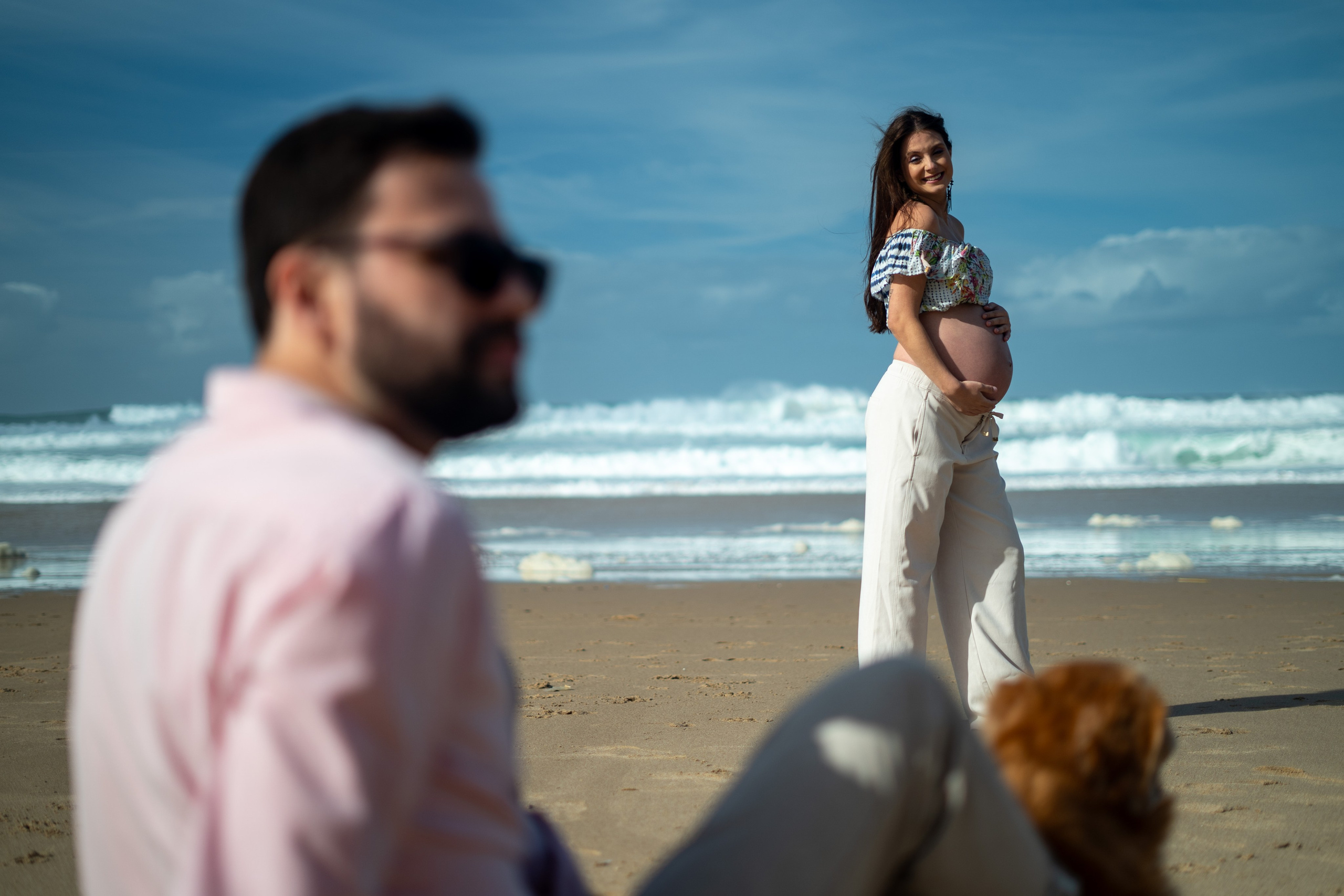 Ensaio Praia — Rafaela e César. Frames by Giovani Braga