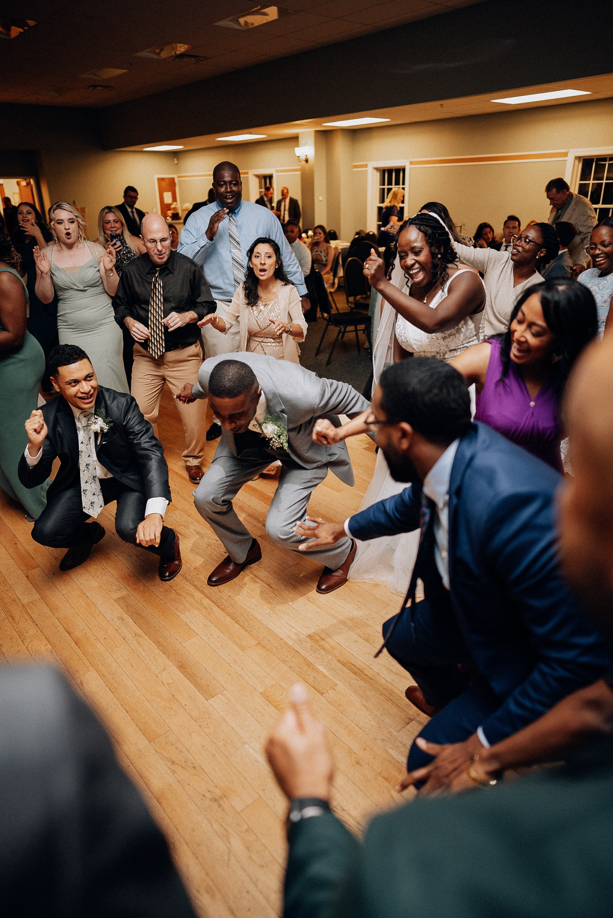 Happy bride and groom. Portrait and wedding photographer in New York