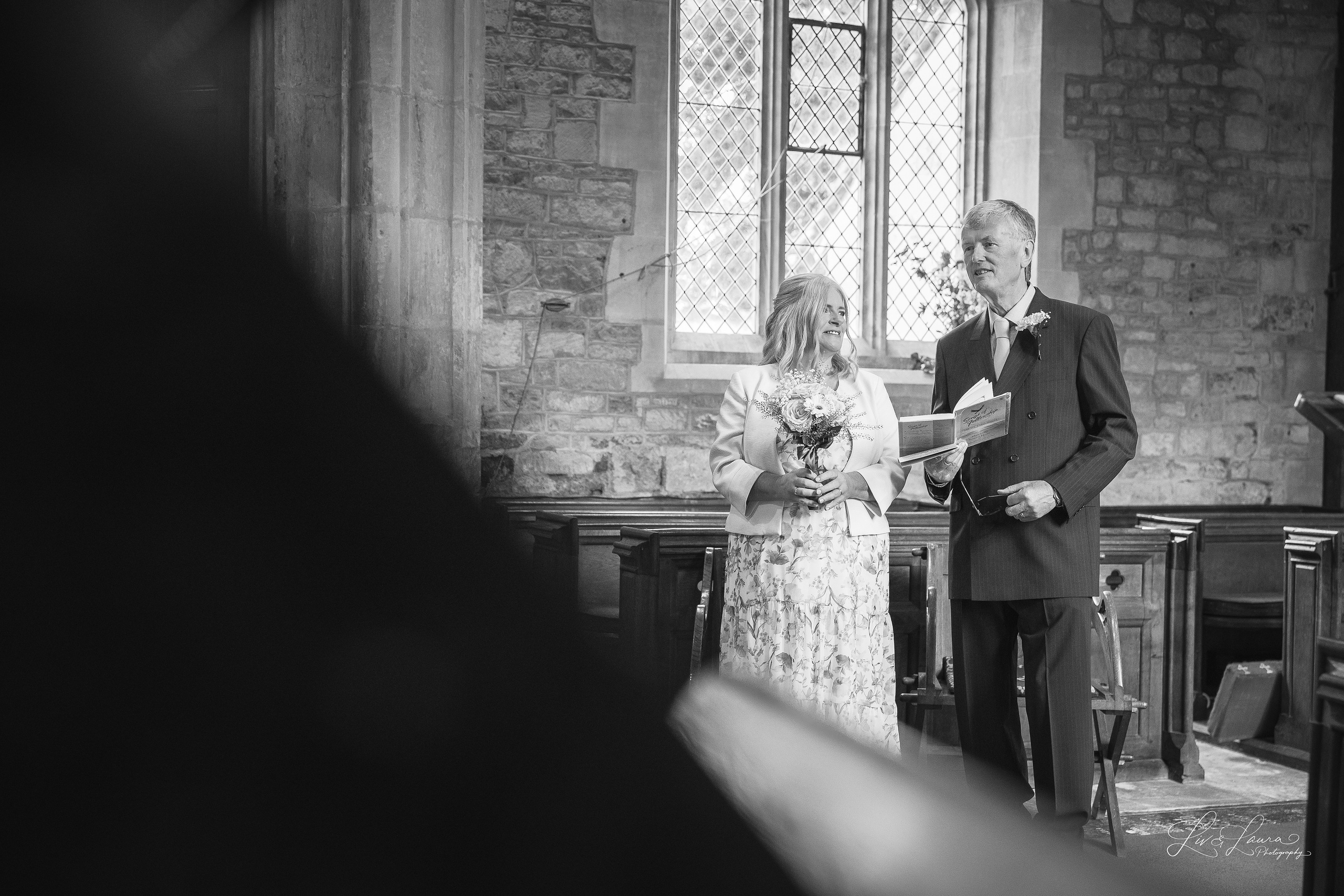 Church Wedding. Wedding and boudoir photography by Liv and Laura