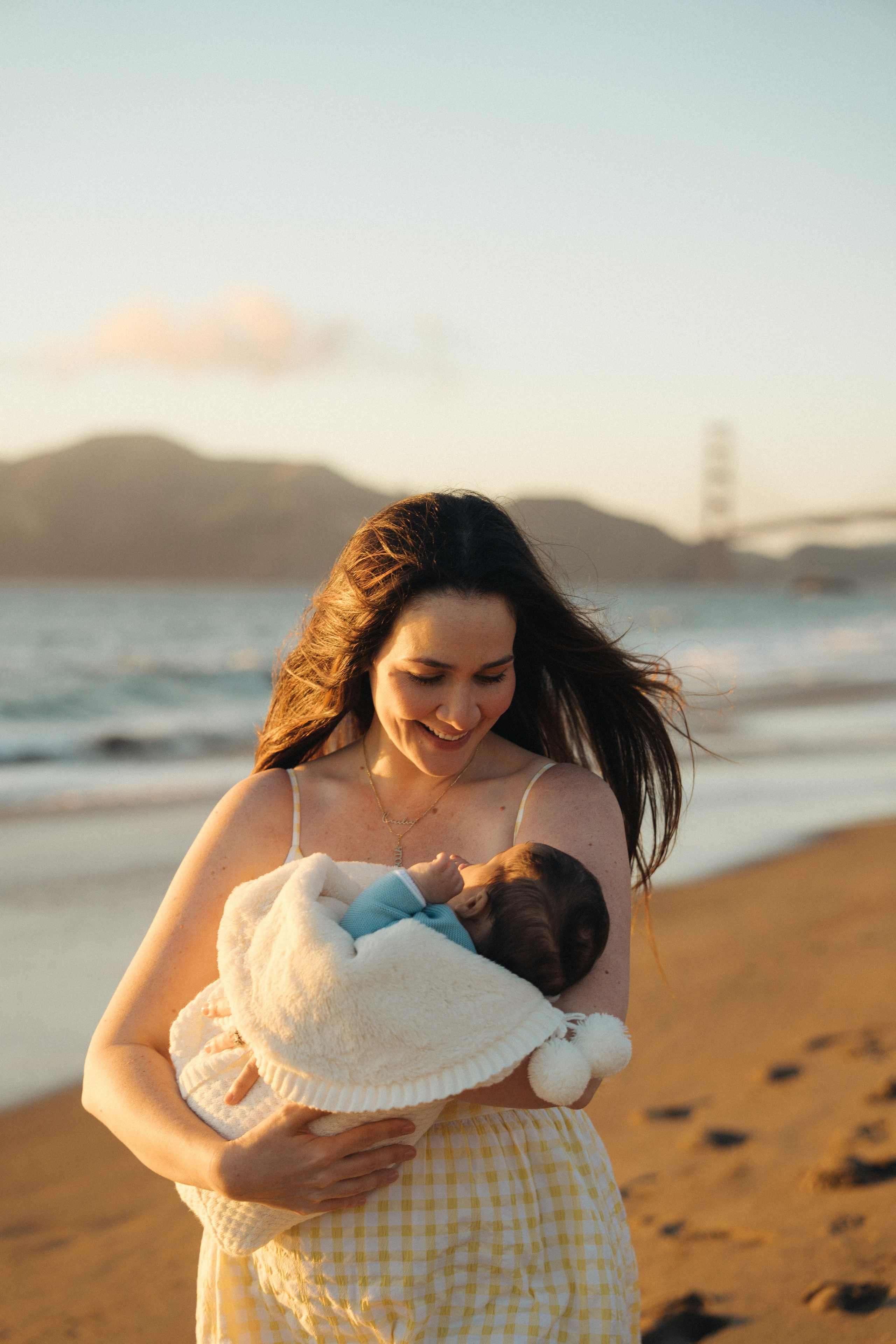 Bri’s growing family at Baker Beach. Soulo Photography | San Francisco Bay Area Based Photographer