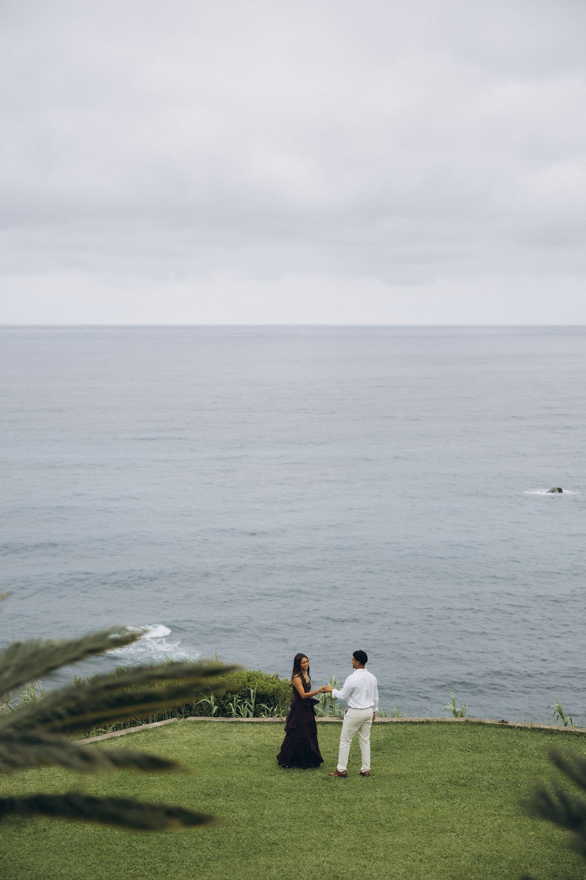 Madeira photographer capturing an intimate proposal in Boa Ventura.
