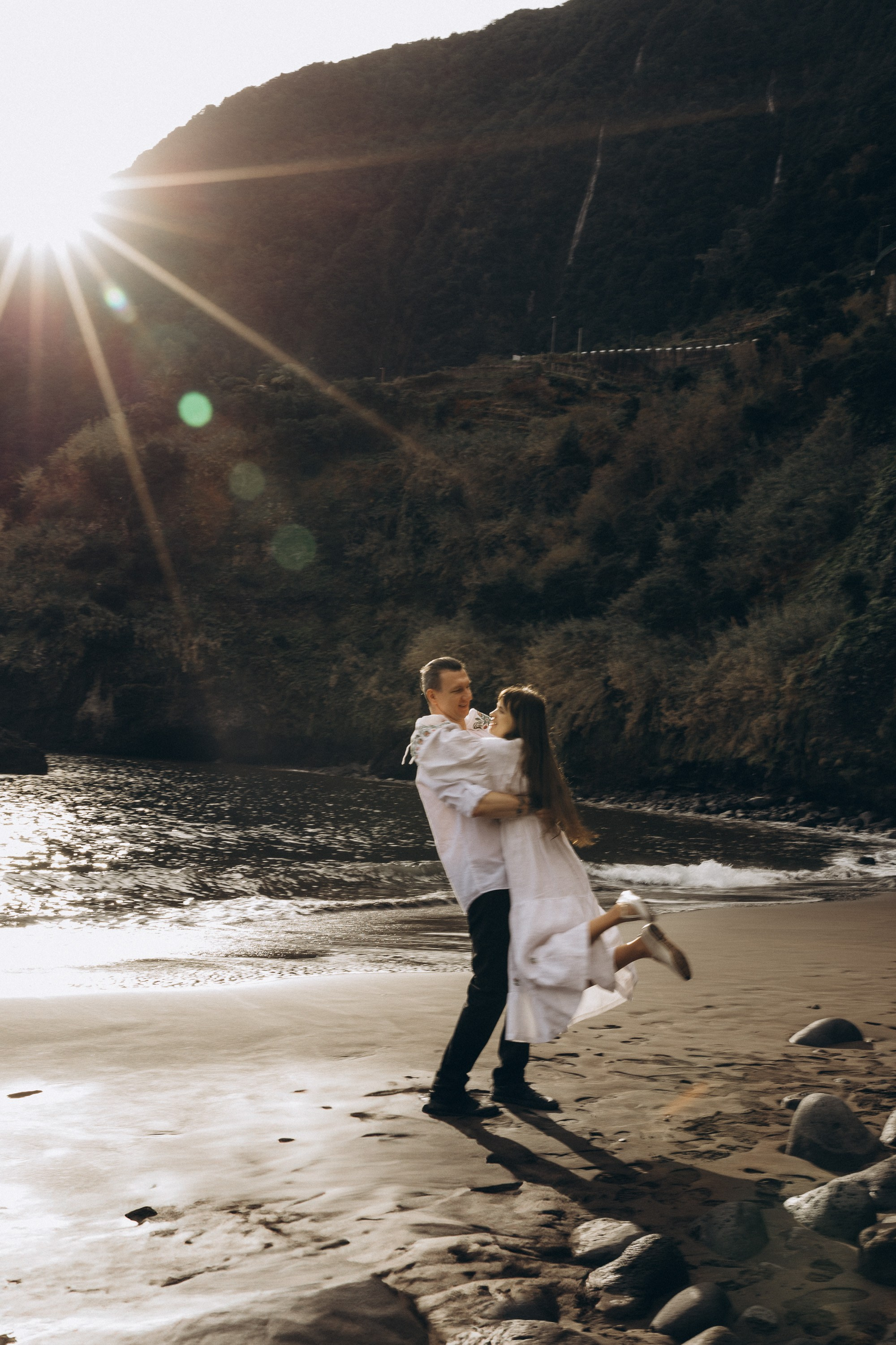Love story at Seixal beach Madeira