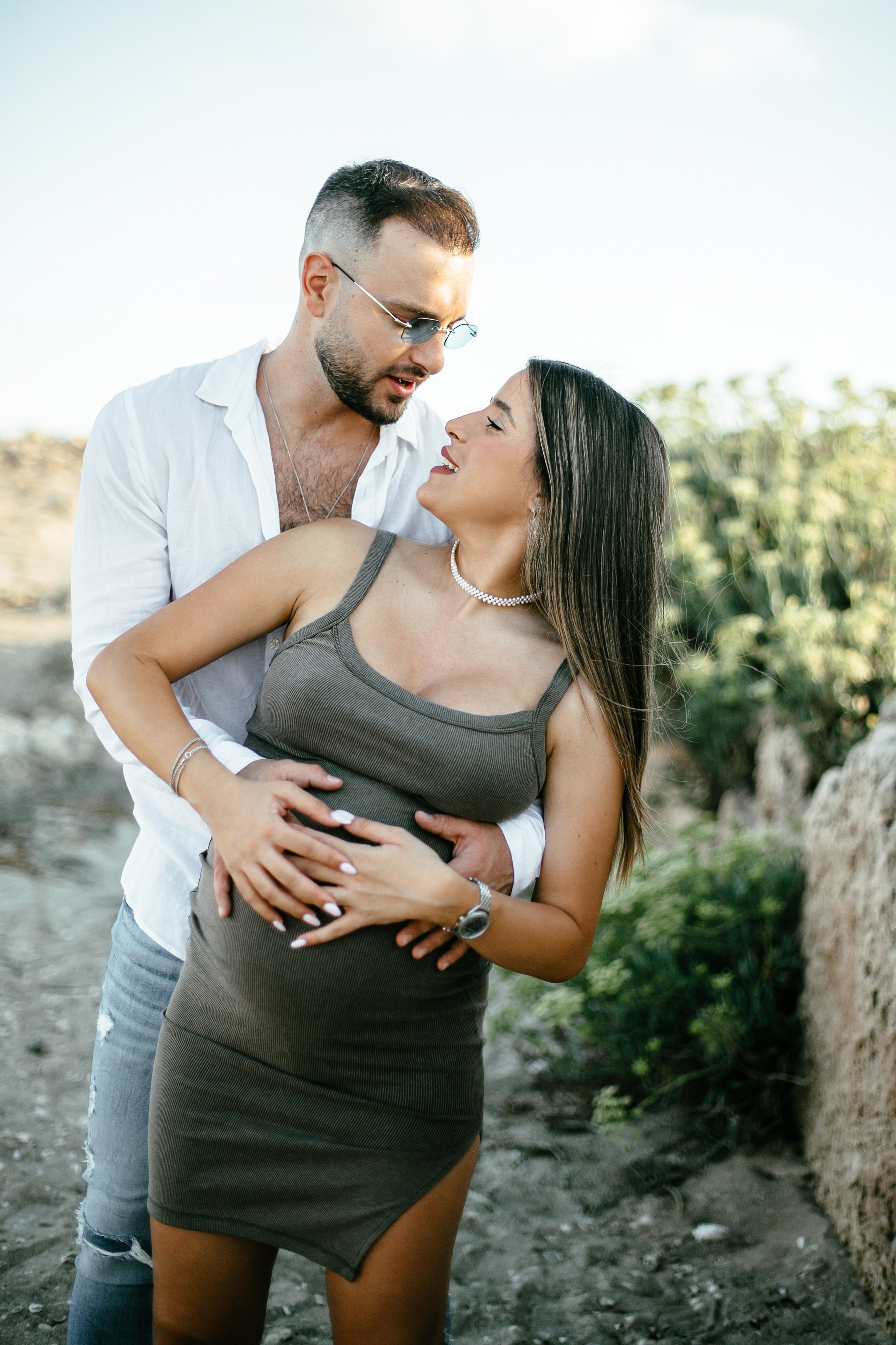 Yael & Gal Nahsholim beach. Family photographer in Israel