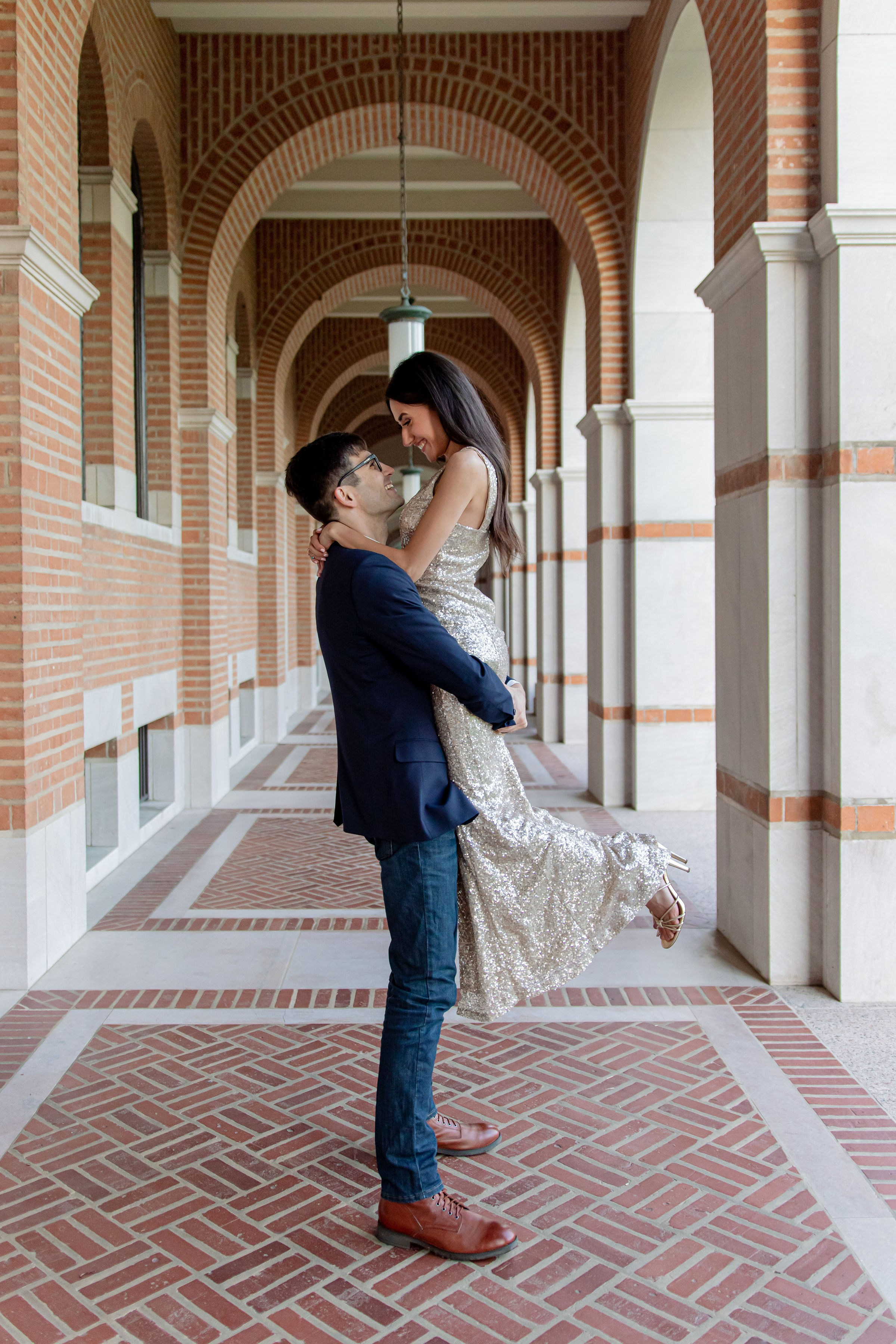 Nikkie and Sebastian's engagement photoshoot at Rice University