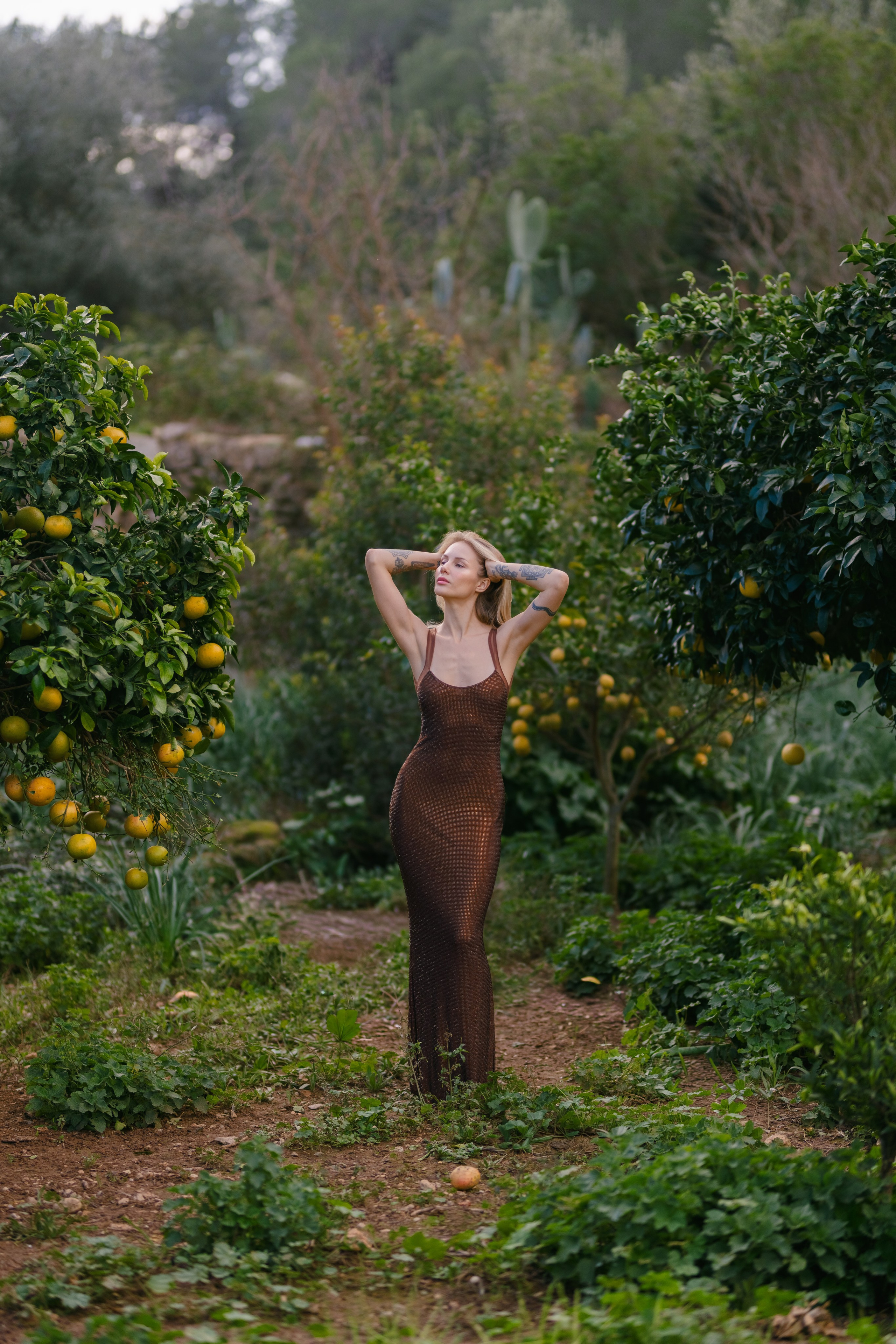 Katya in the village. Photographer in Mallorca