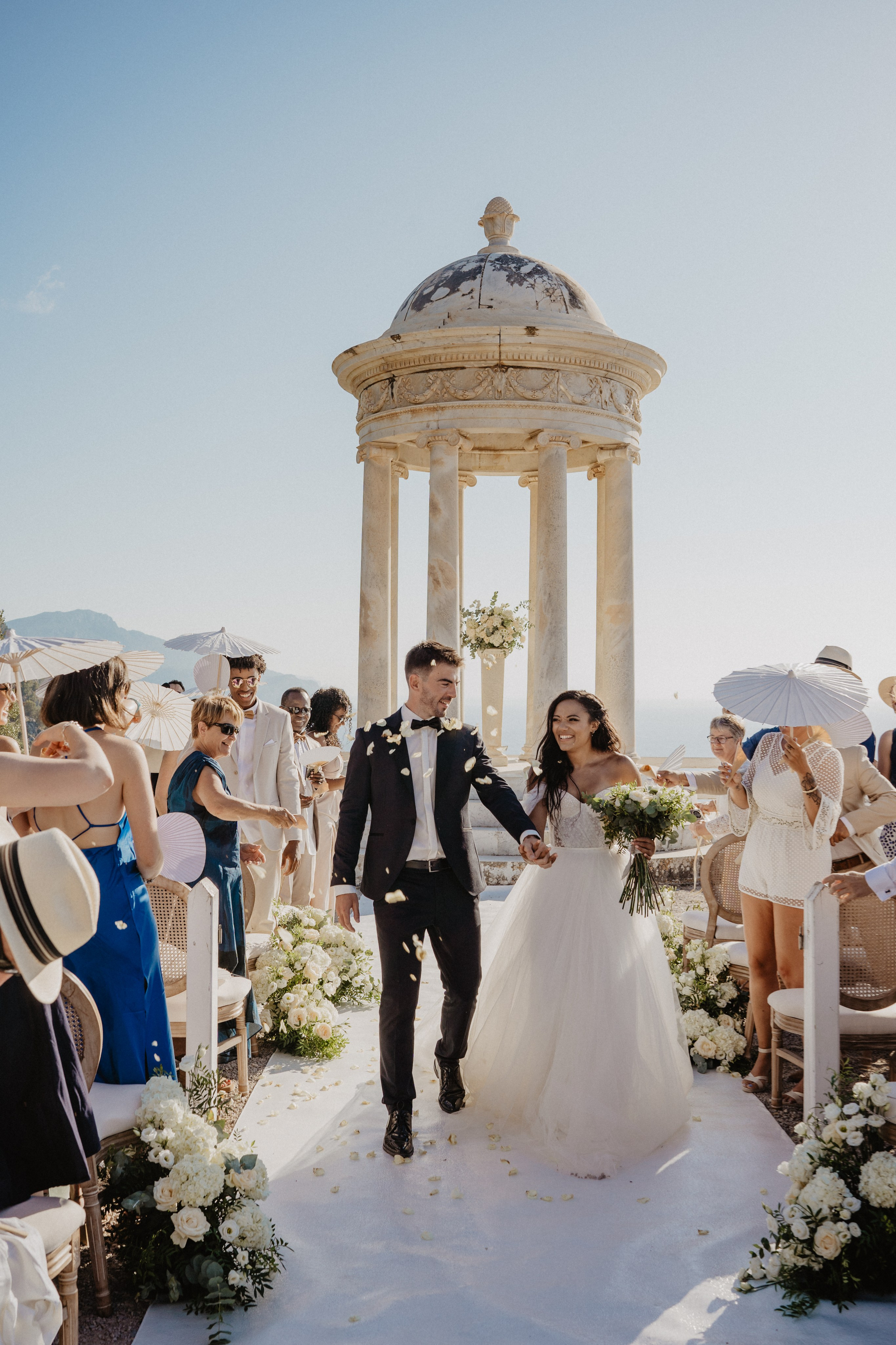 Wedding Ceremony in Son Marroig with Floriane et Timothee. Wedding Celebrant in Mallorca Iban Collin