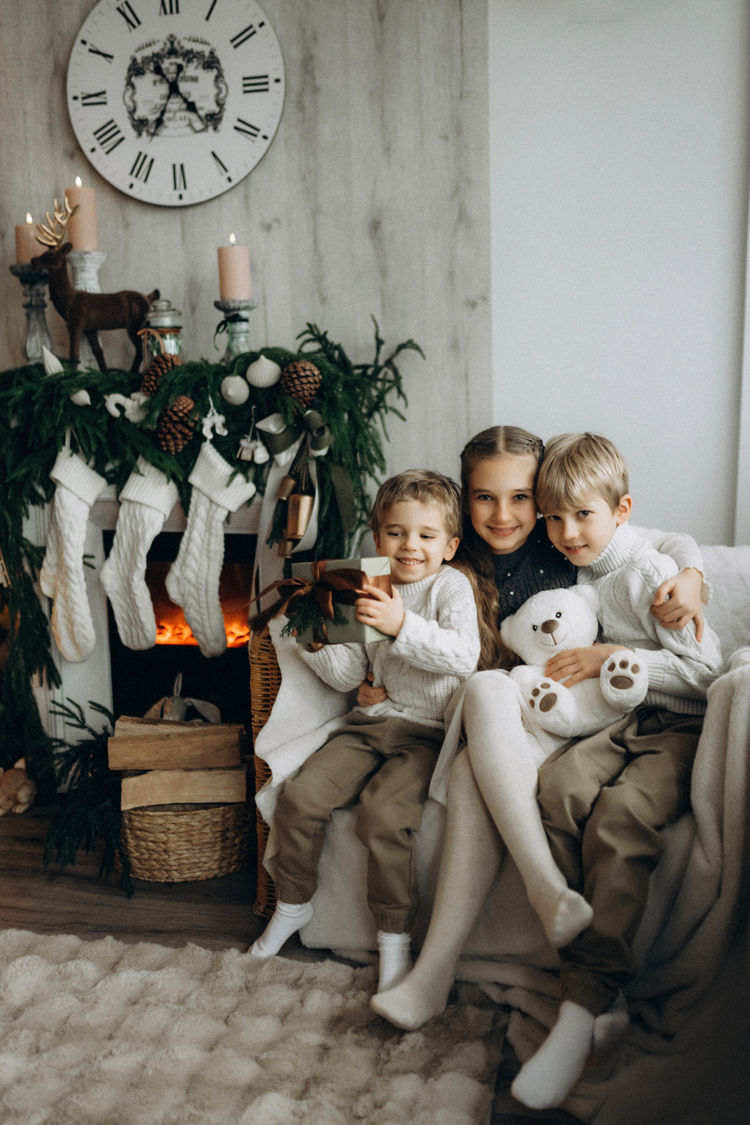 Новогодняя фотосессия в студии. Семейный фотограф Лейпциг, Германия