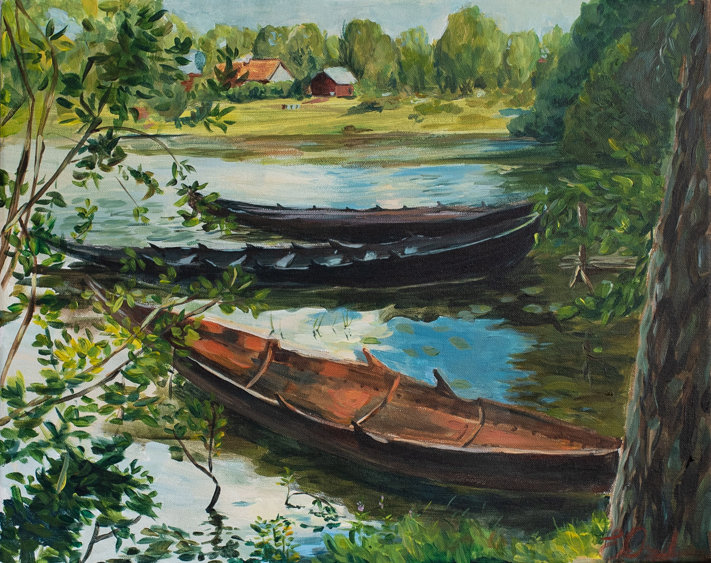 Akryl. Eugenia Arinstein — konstnär som skapar handgjord måleri och illustration med känsla, färg och närvaro. Verksam i Nynäshamn