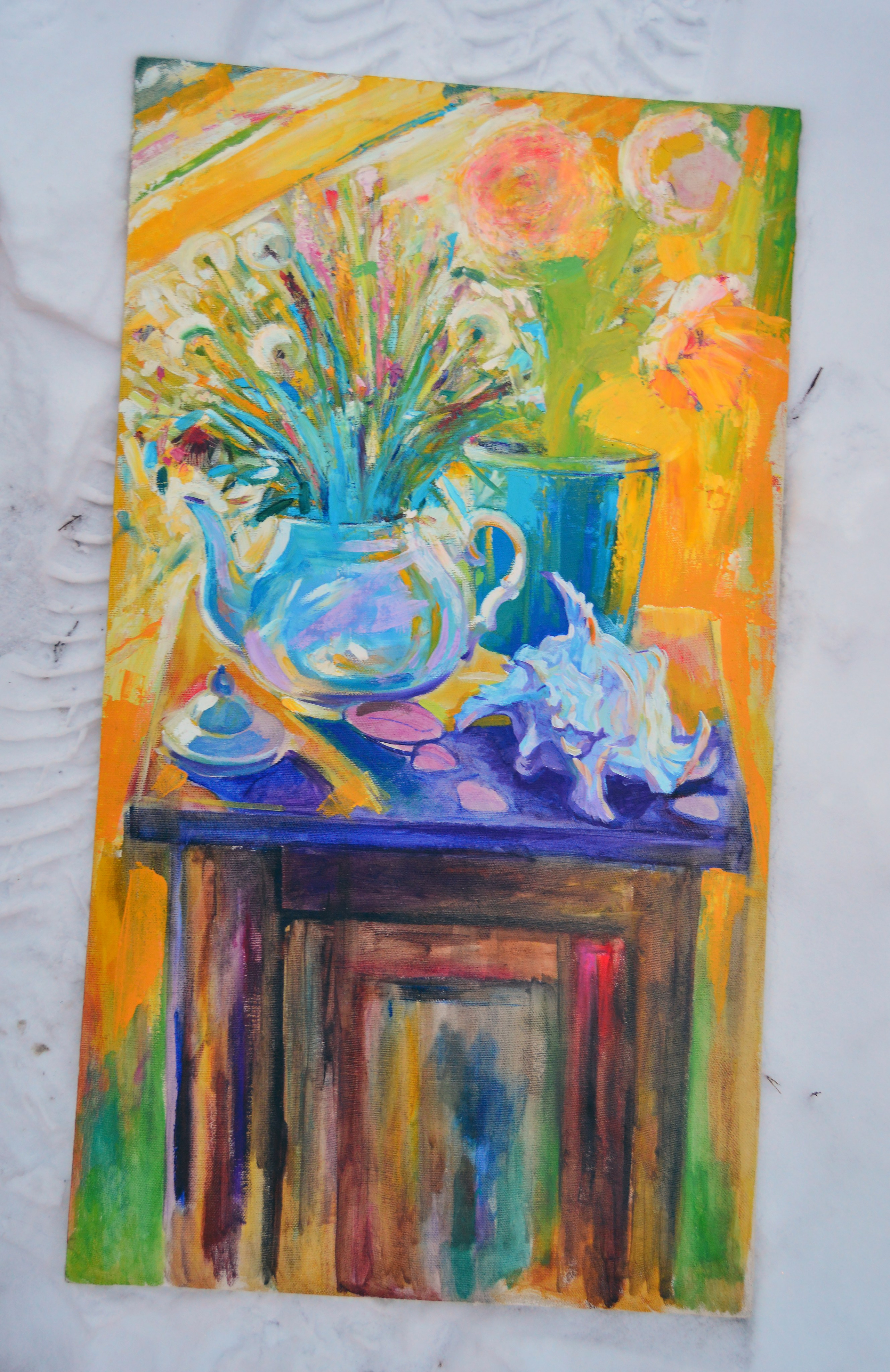 «White tiapot in the sunshine». Художник живописец Савелова Ольга