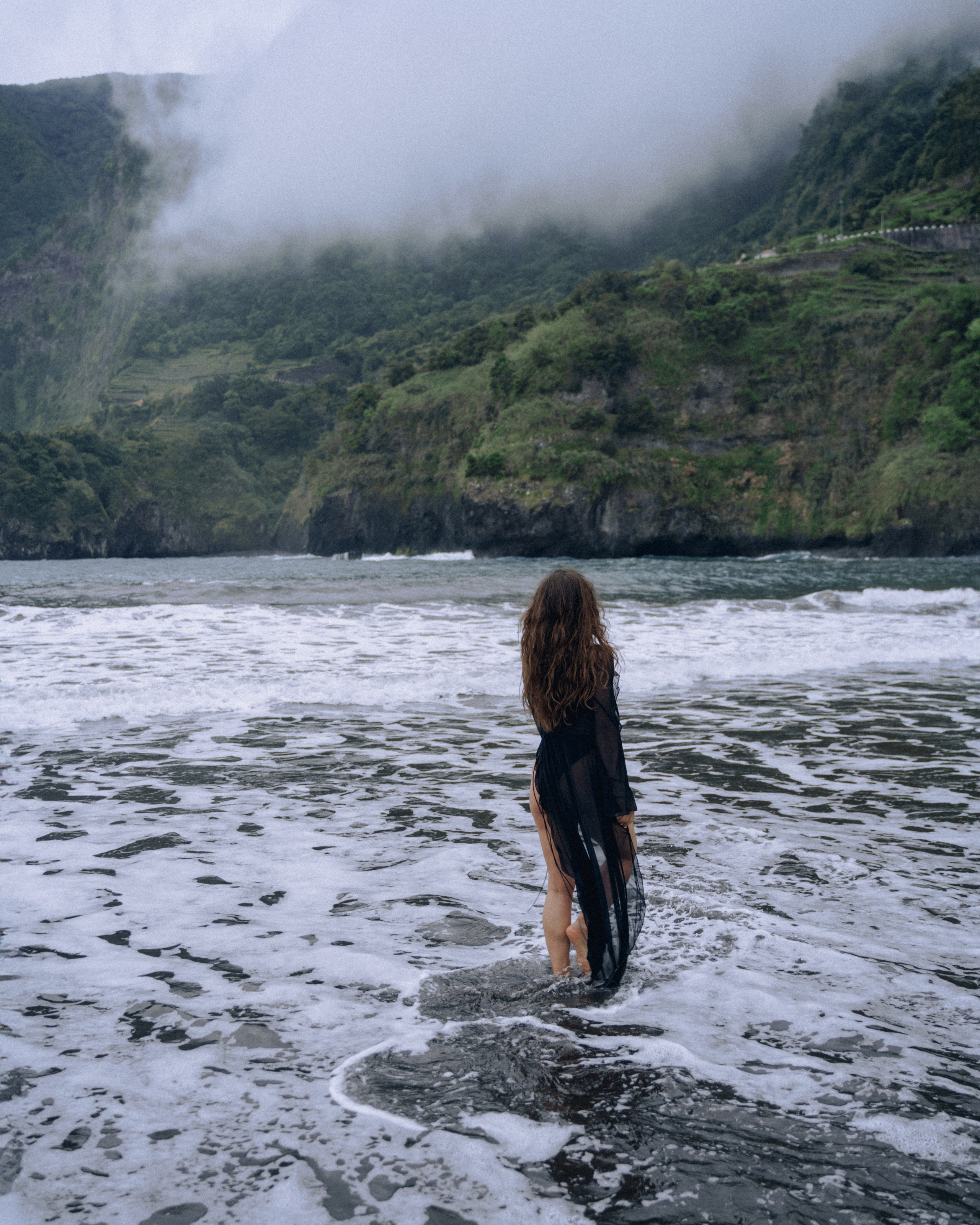Daria — Seixal Beach Photoshoot in Misty Weather | Photographer Madeira. Your photographer in Madeira
