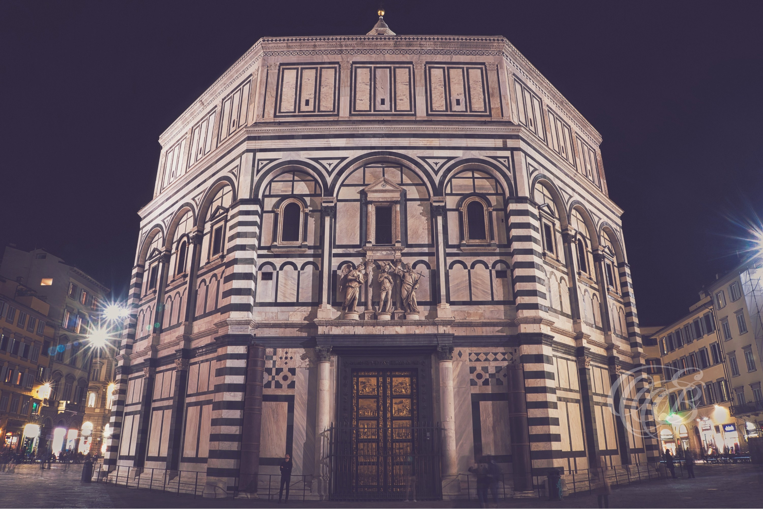 Florence Italy - Baptistery of St. John - Eduardo Bartoli Fine Art Photography - Baptistery of St. John in Florence, Italy at night – fine art photography by Eduardo Bartoli.