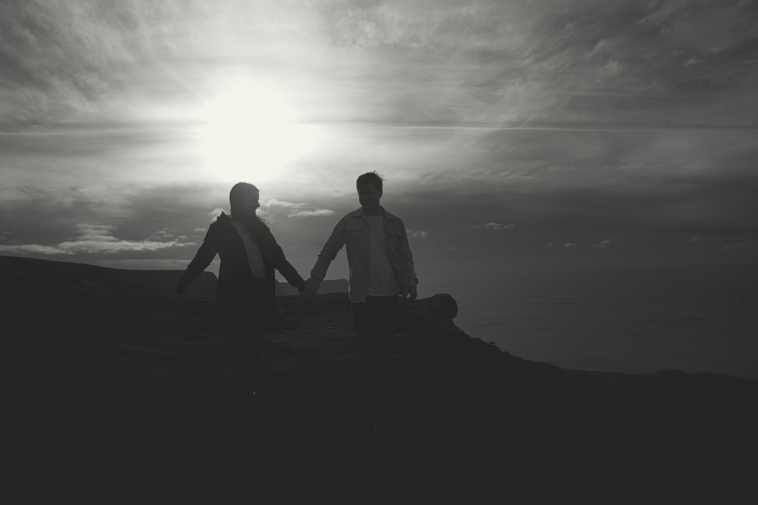 Proposal at Cliffs Moher. Wedding and family photographer Ireland
