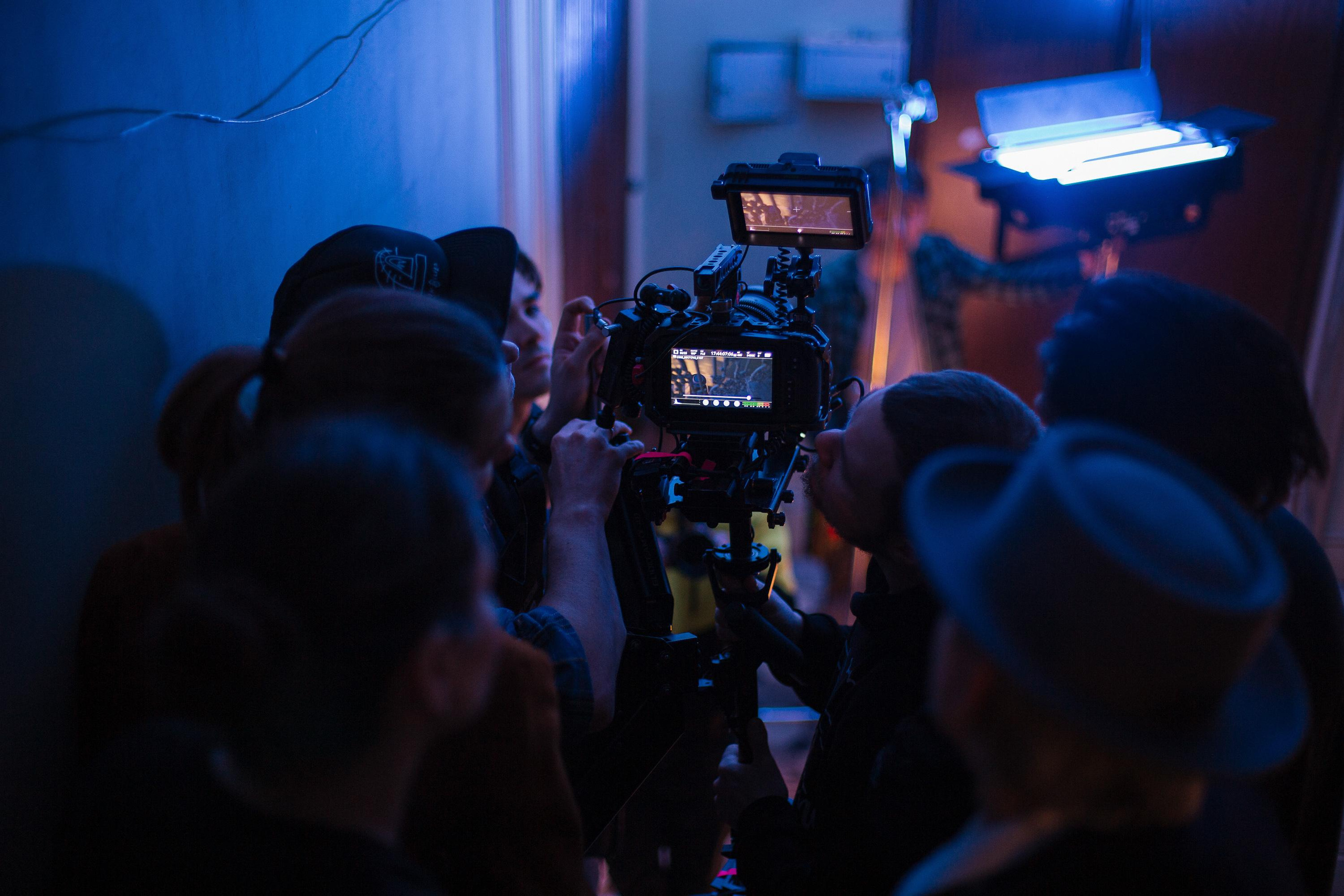 Backstage of the music video shooting. Photographer Luxembourg