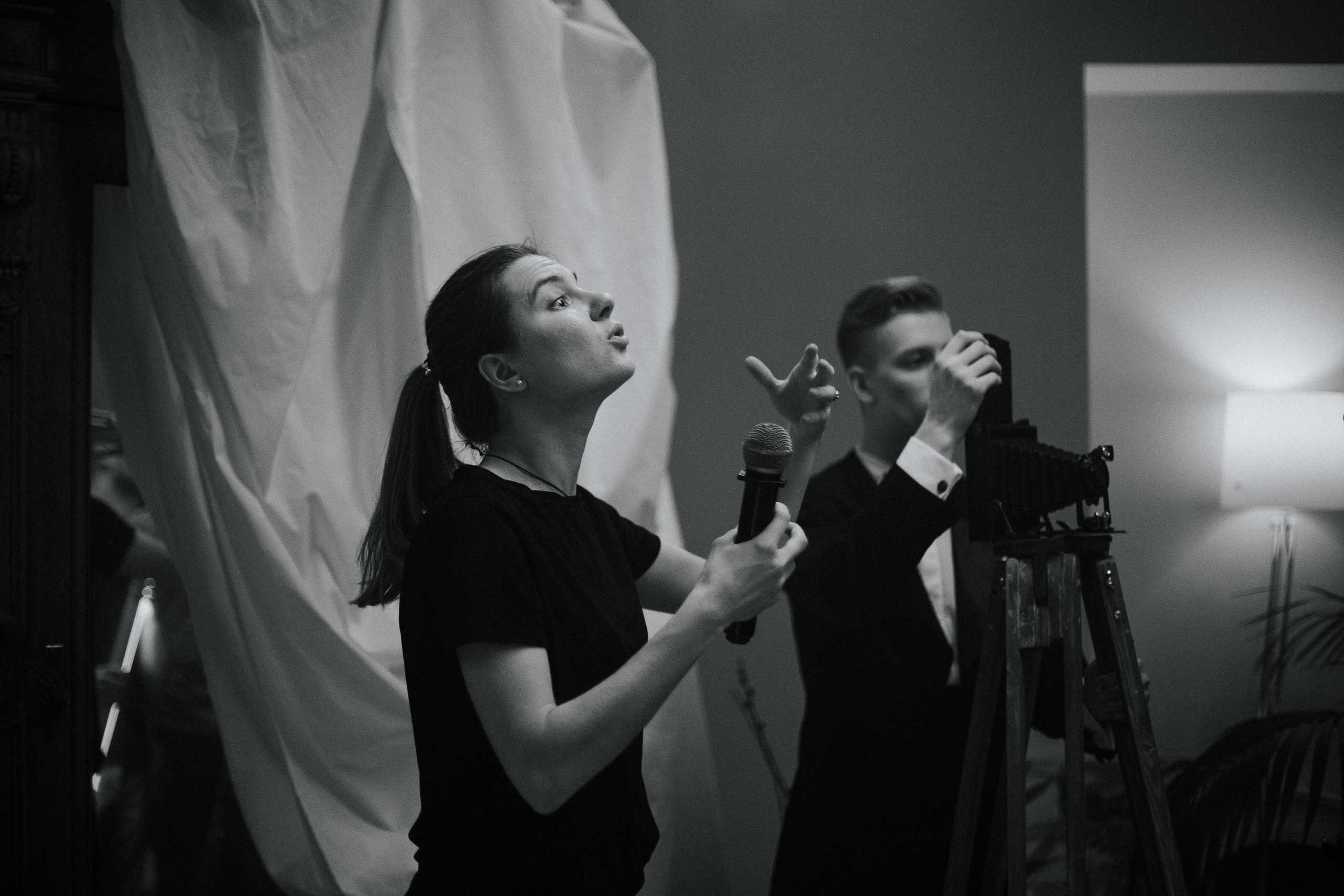 Backstage of the music video shooting. Photographer Luxembourg