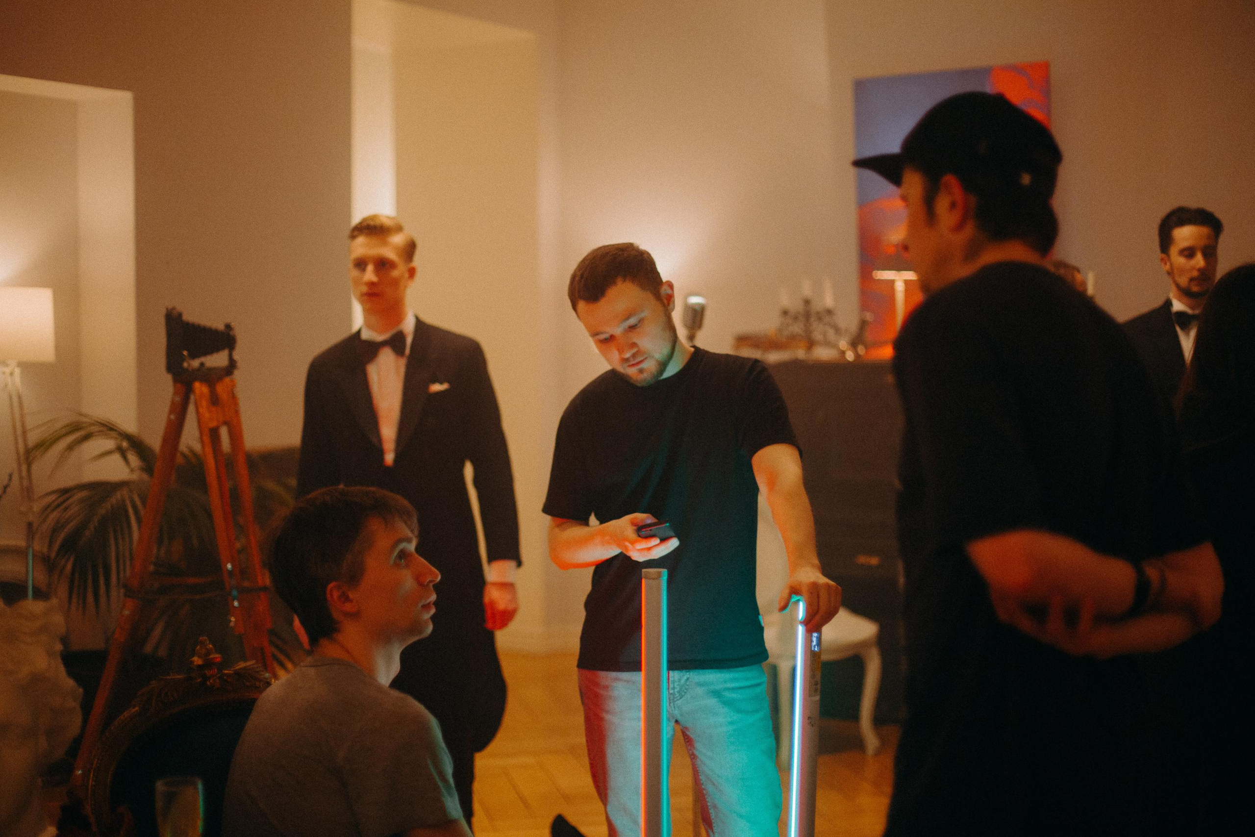 Backstage of the music video shooting. Photographer Luxembourg