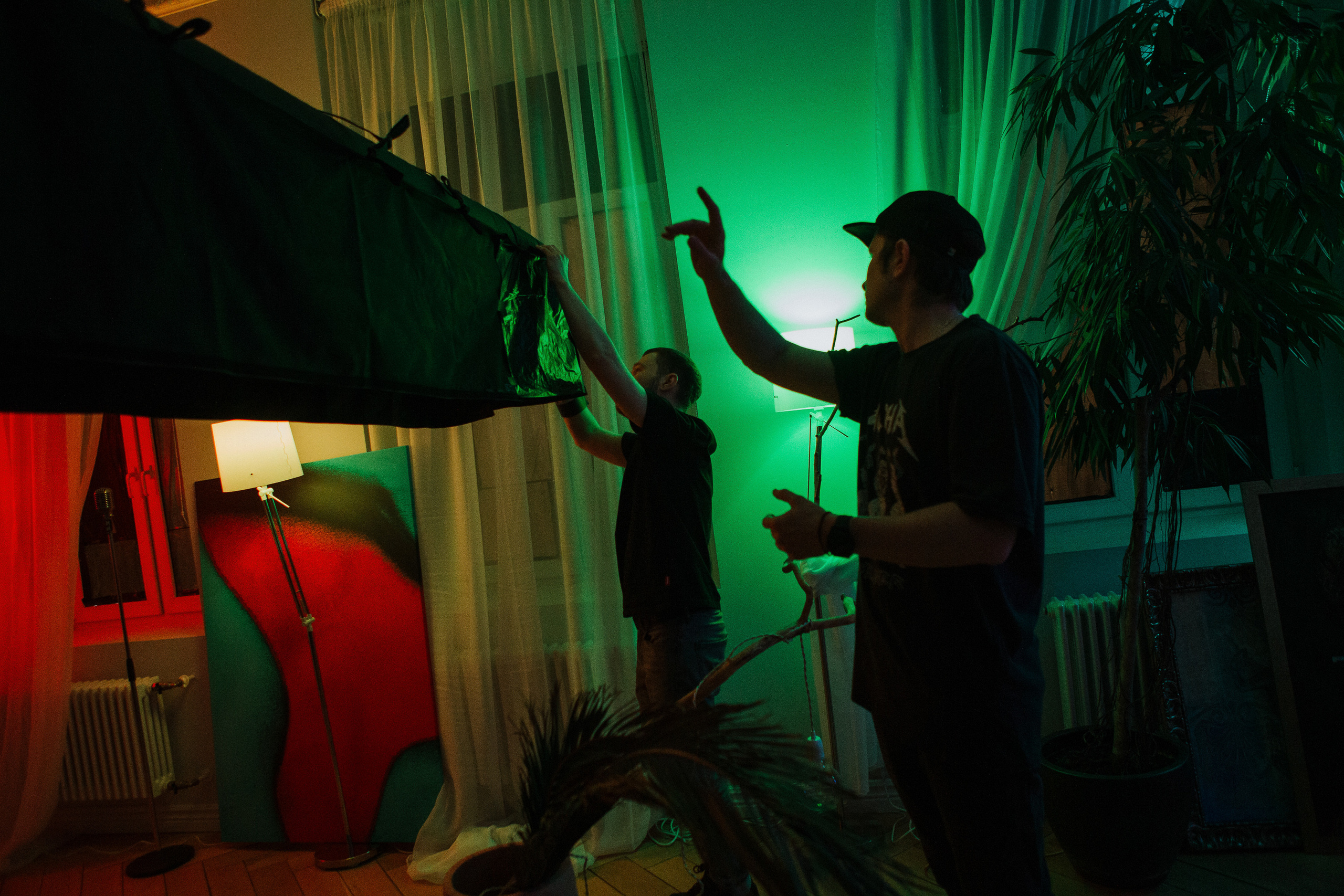 Backstage of the music video shooting. Photographer Luxembourg