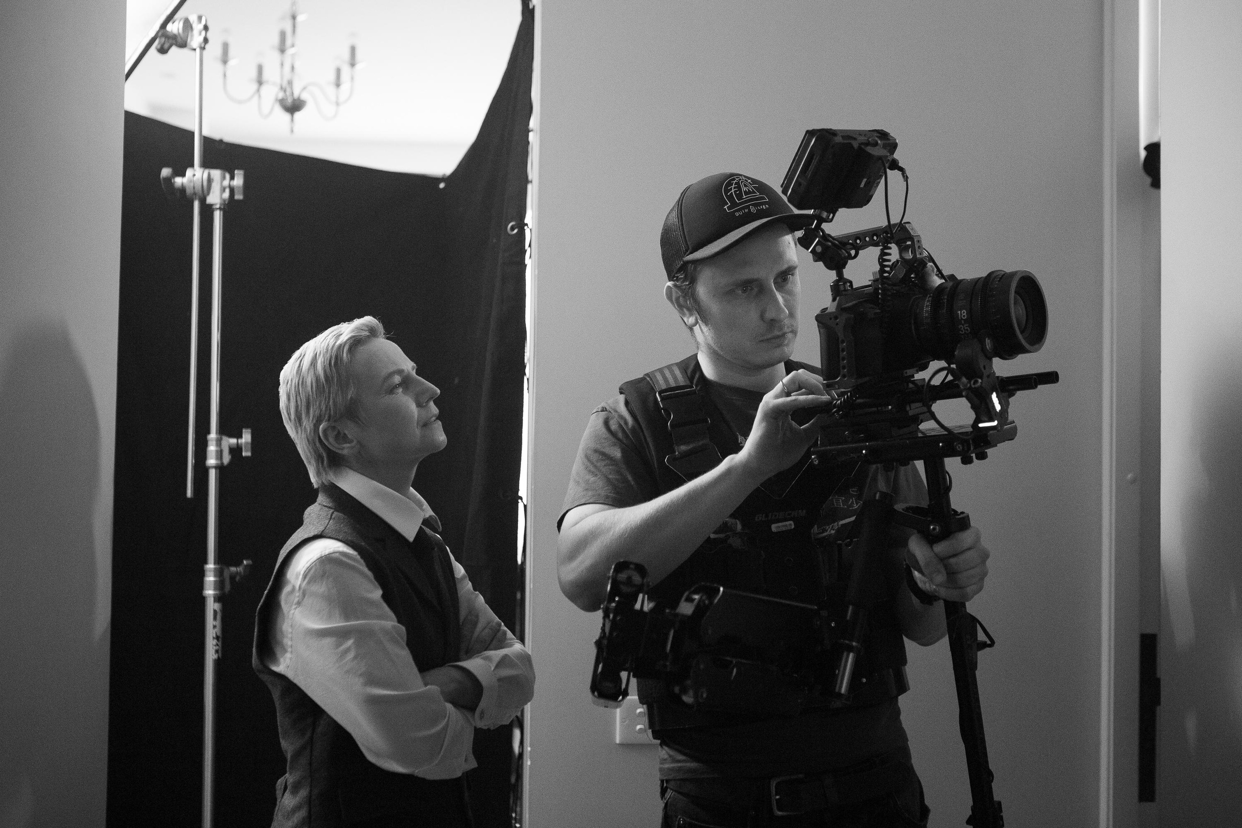 Backstage of the music video shooting. Photographer Luxembourg