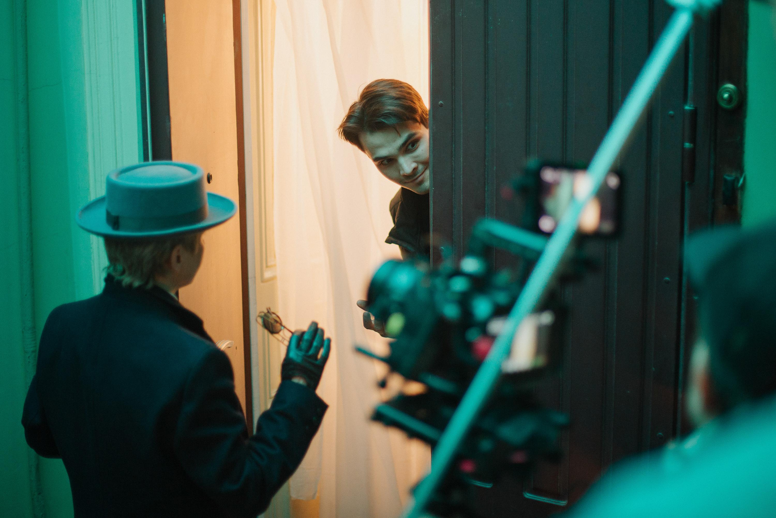 Backstage of the music video shooting. Photographer Luxembourg