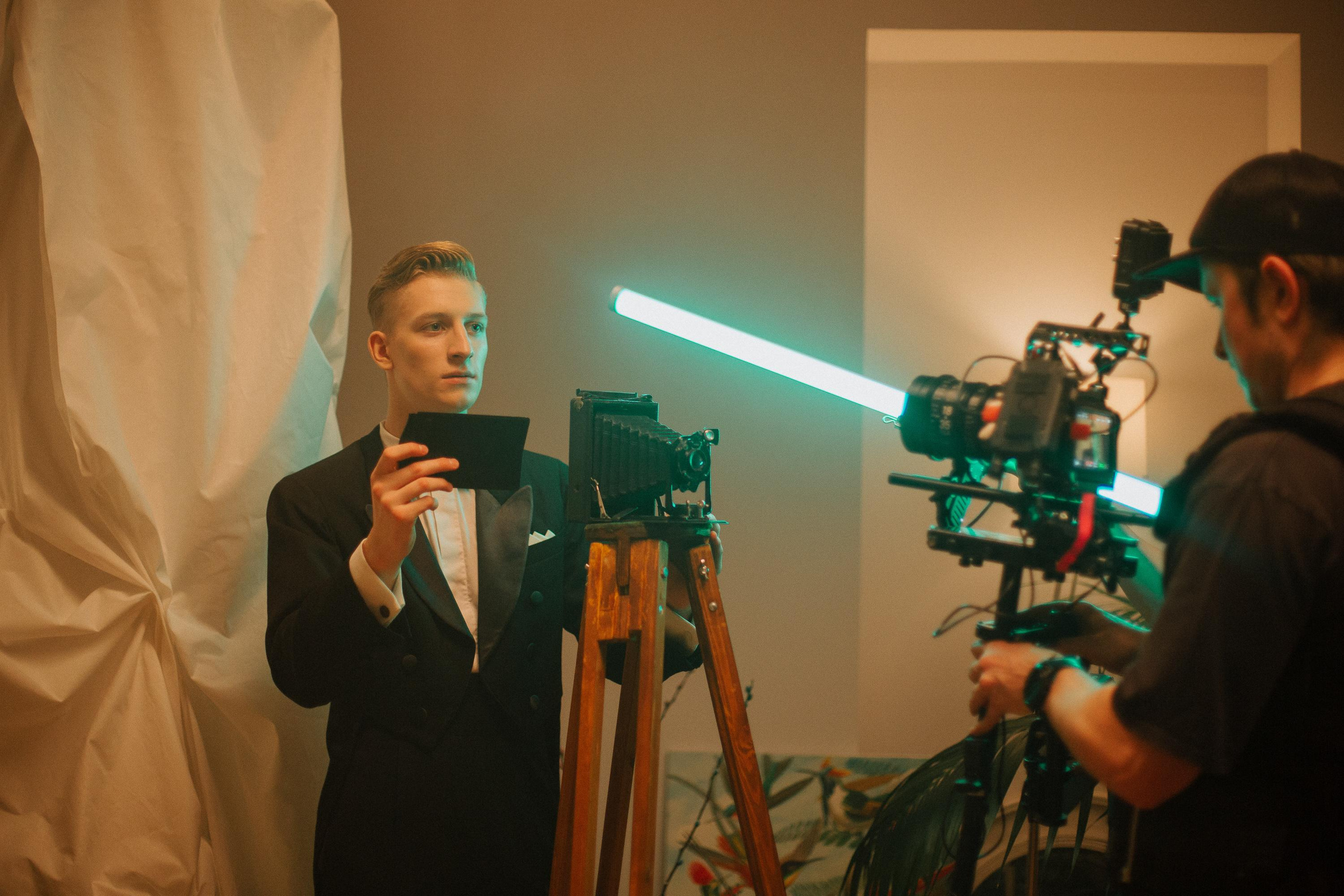 Backstage of the music video shooting. Photographer Luxembourg