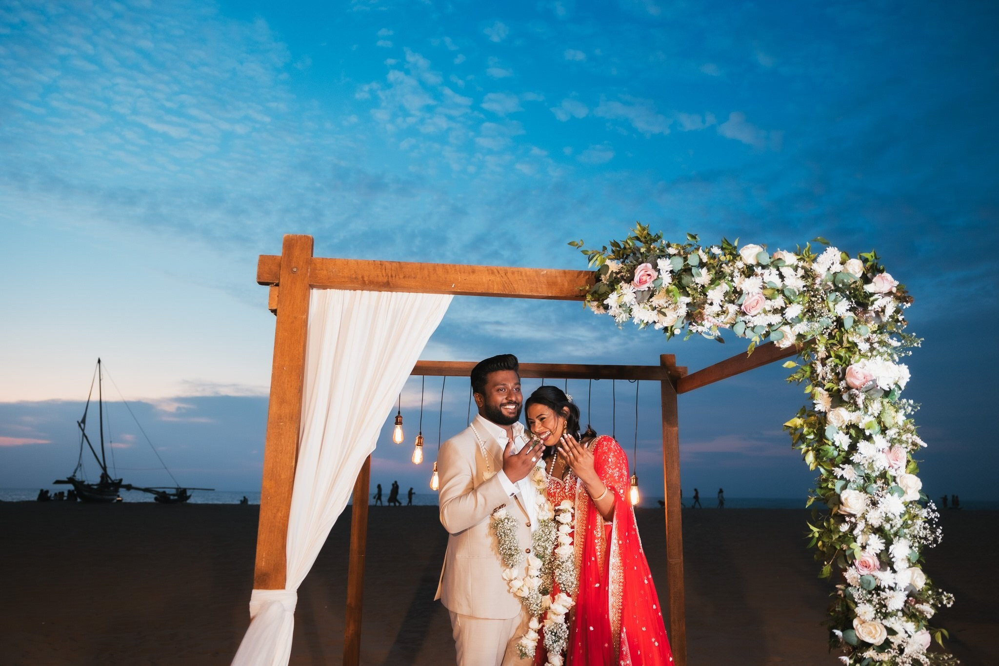 Tamil engagement ceremony at Jet wing Blu, Negambo, Sri Lanka