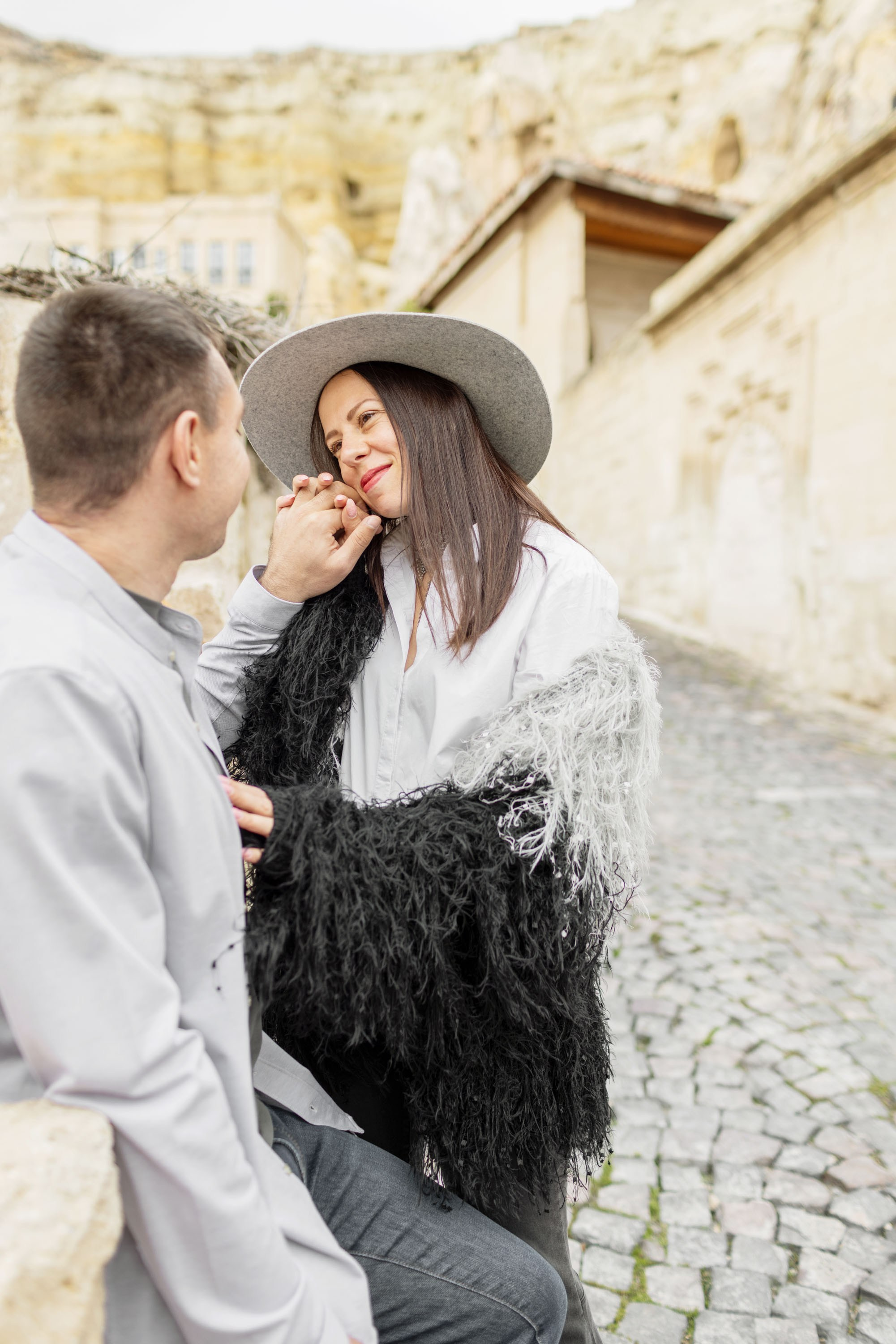 Stylish Photoshoot in the Charming Streets and Valleys of Cappadocia. Julia Ganch I Fashion Wedding Photography I Cappadocia Turkey