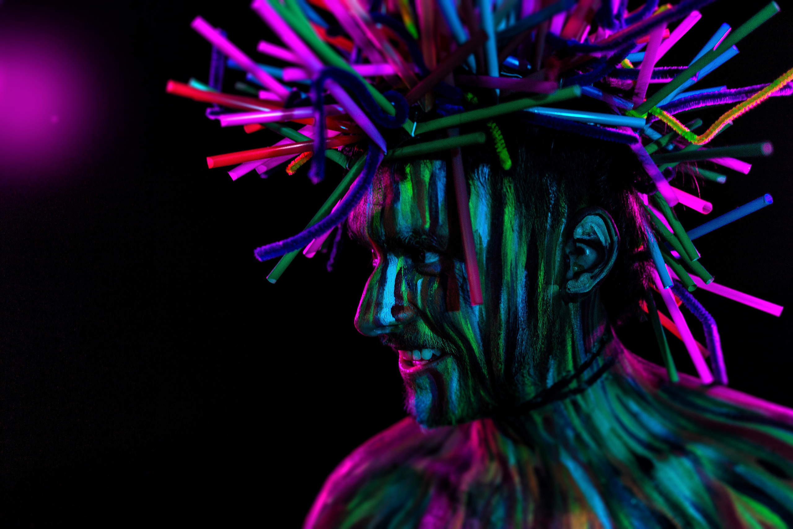 Face Paint photo session in the studio, Dimitri Ilkov, photographer Edmonton