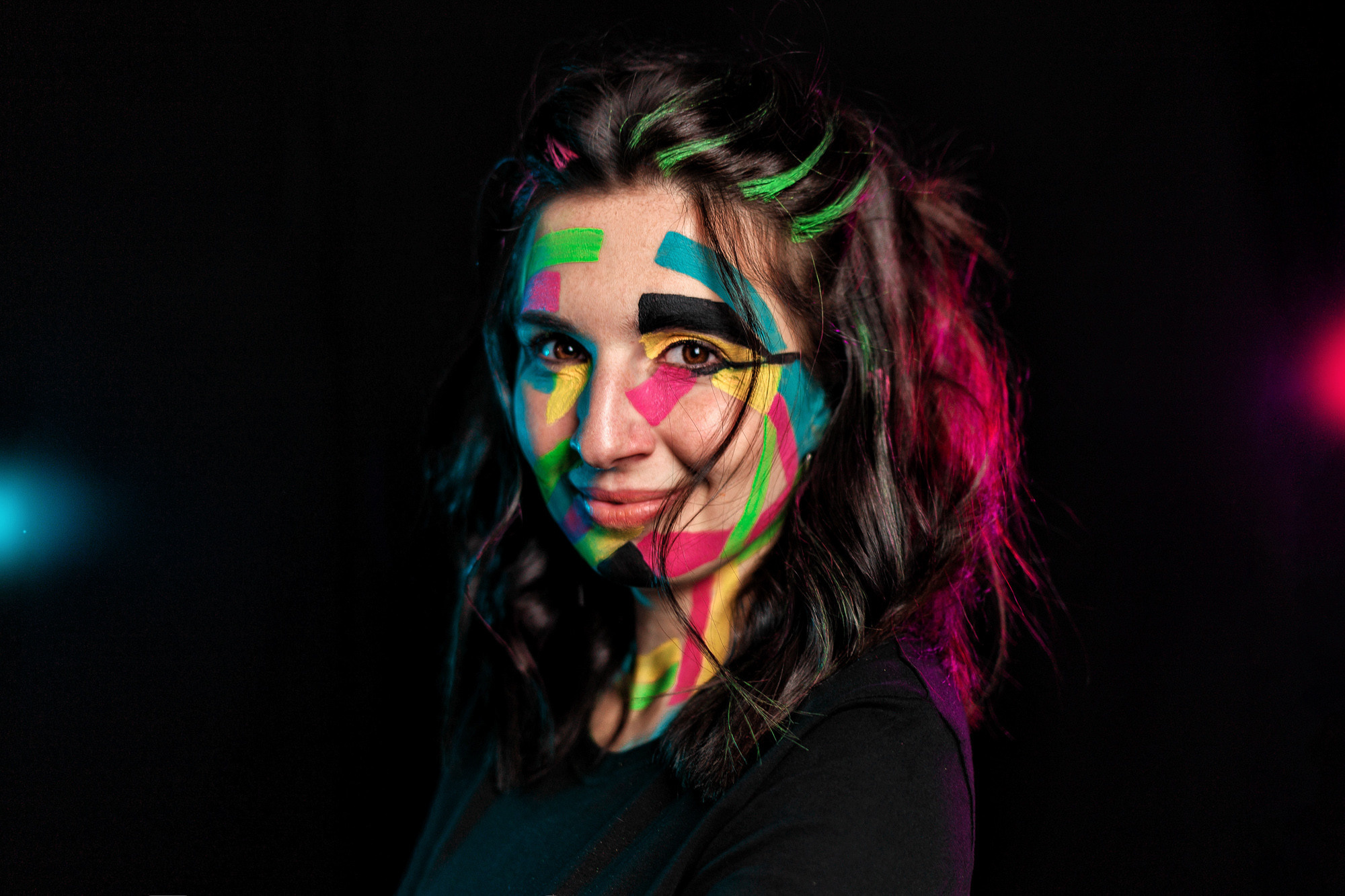 Face Paint photo session in the studio, Dimitri Ilkov, photographer Edmonton